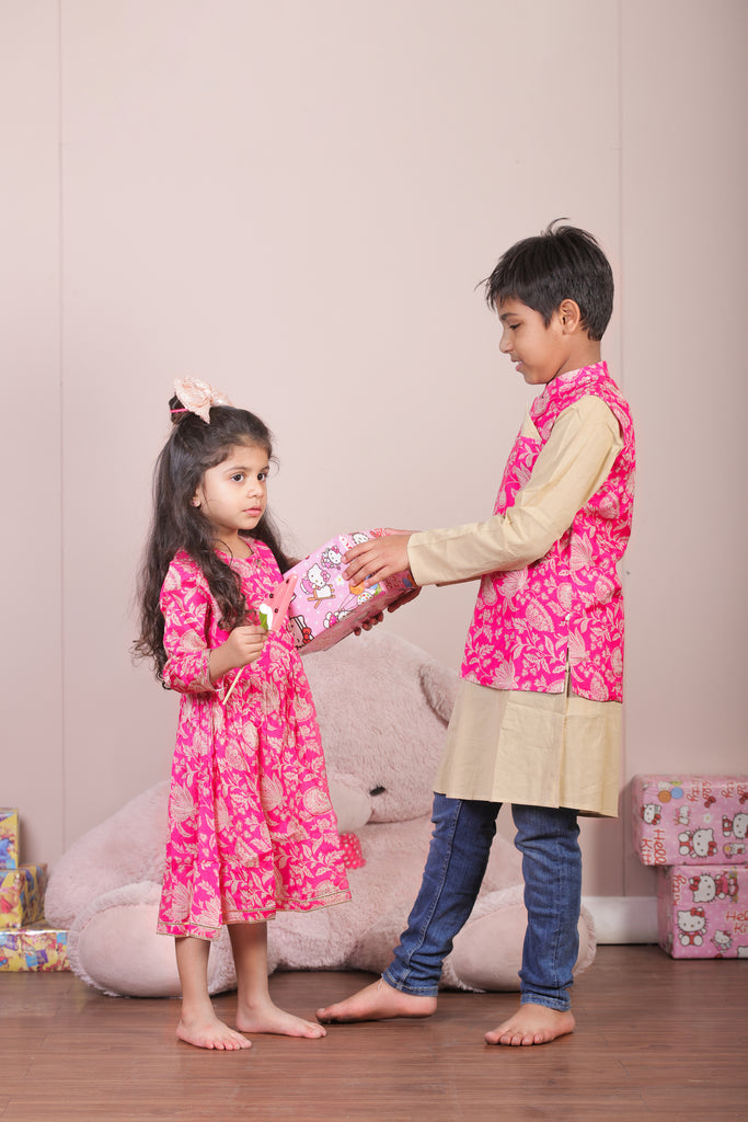 Ajrak boys kurta set-3pcs
