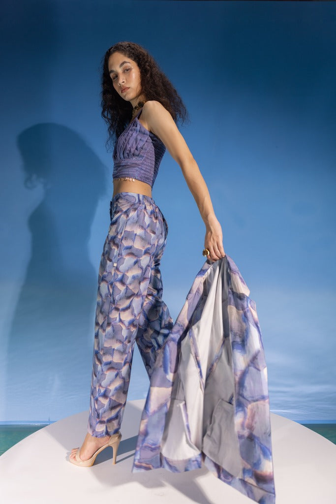 Abstract Marble Jacket Set- 3 pcs