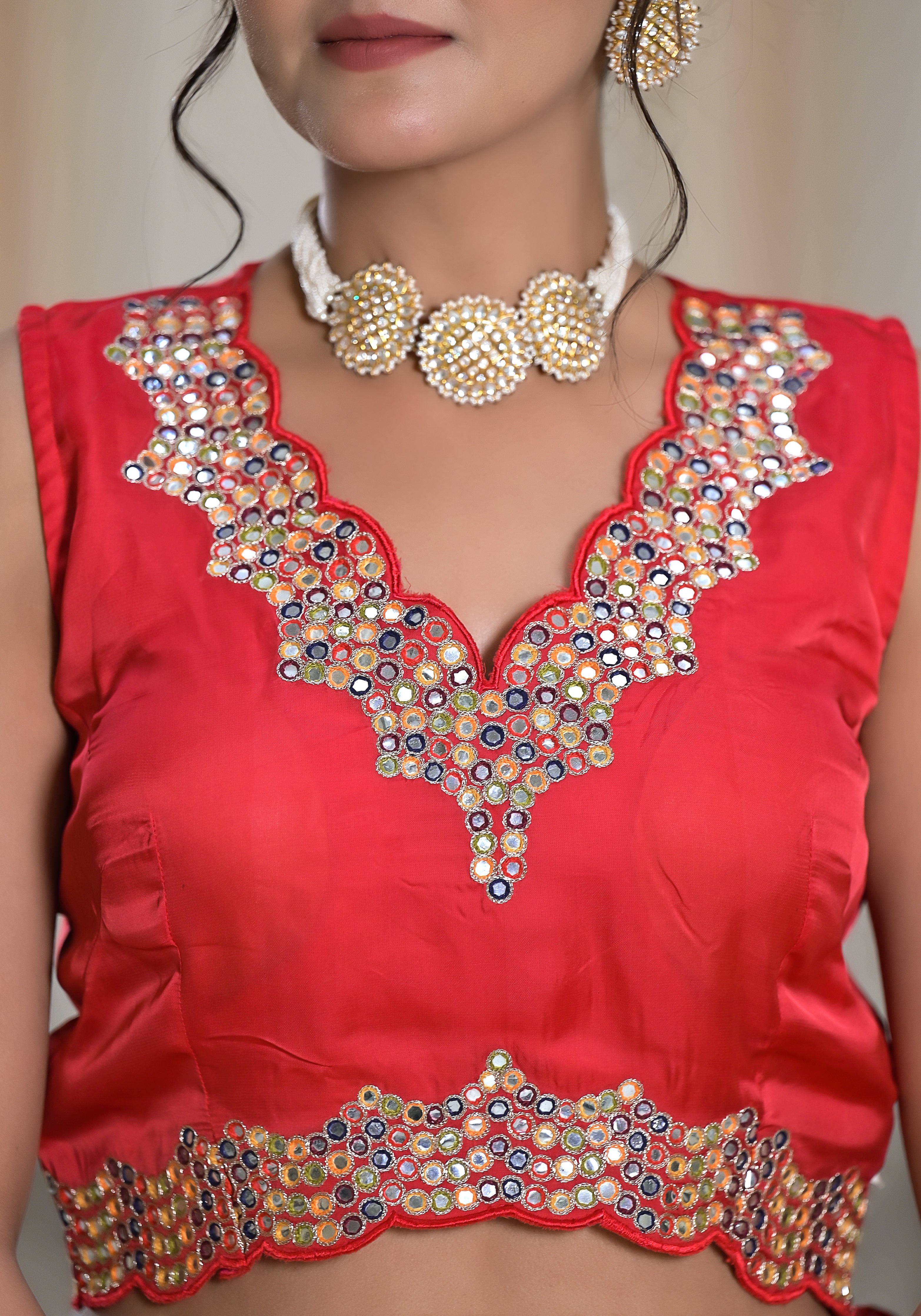 Red Gulaal Lehenga set-3PCS