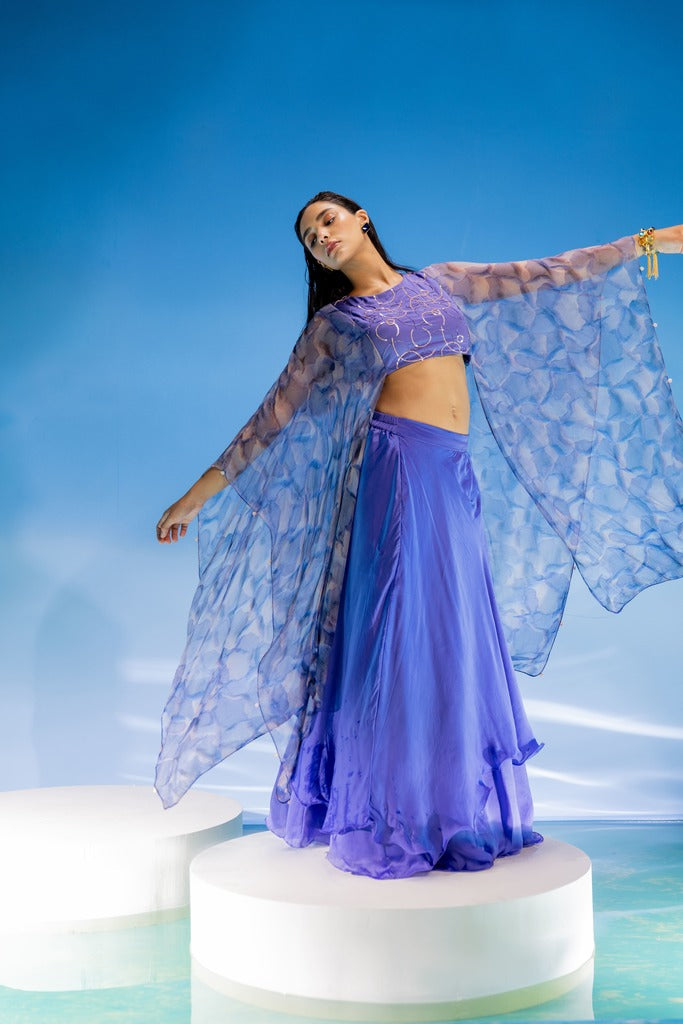 Abstract Marble Skirt set-2 pcs