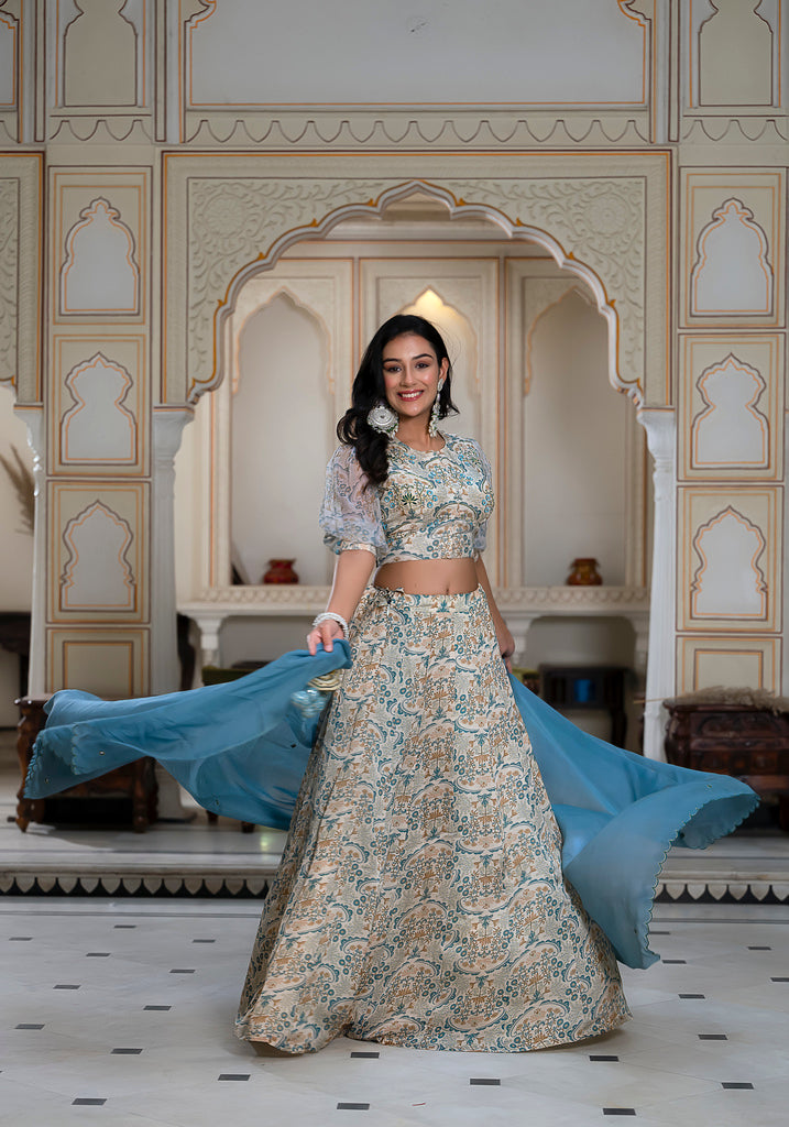 Florentina silk lehenga set-3PCS