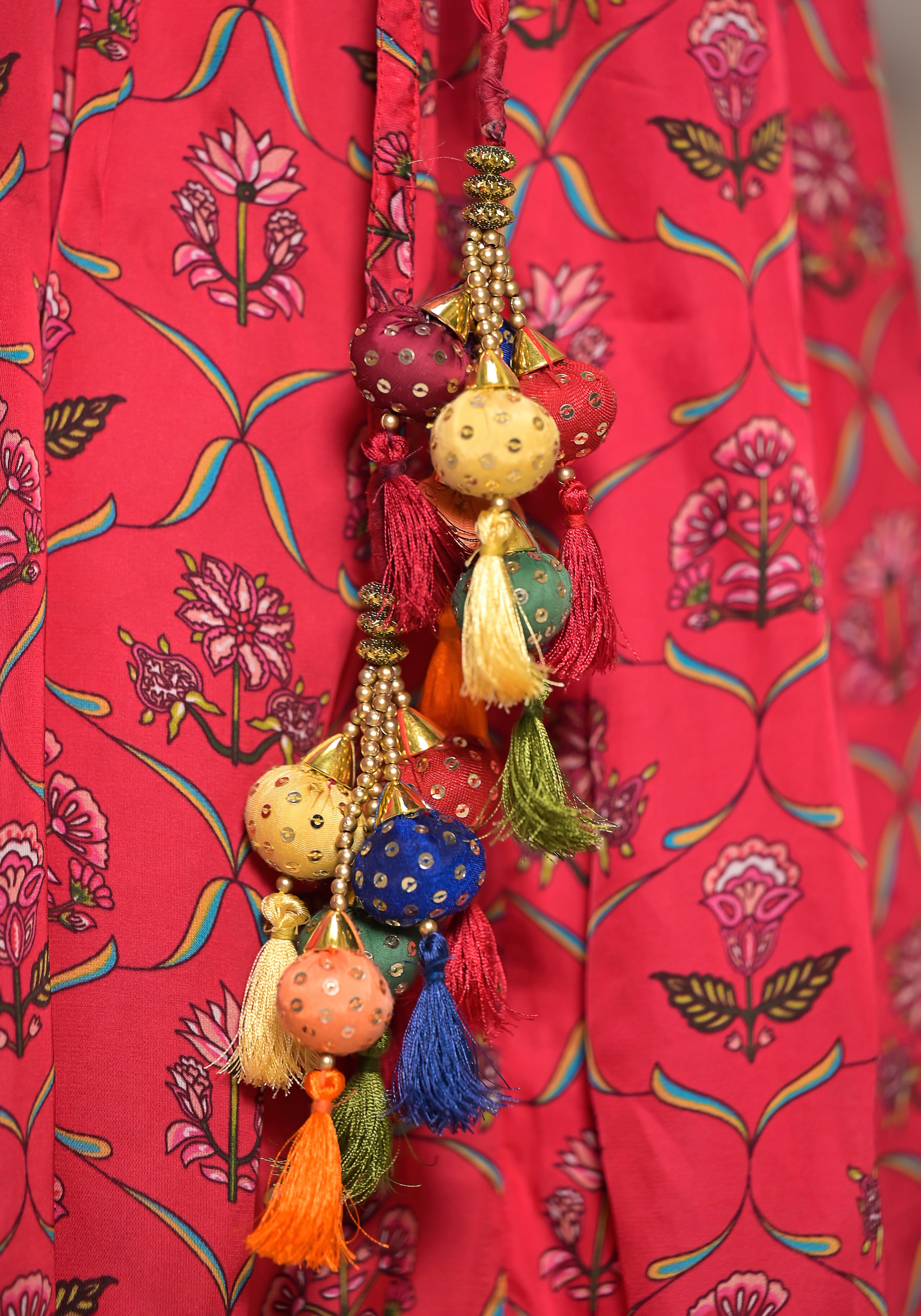 Red Gulaal Lehenga set-3PCS