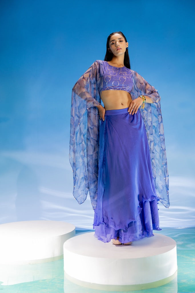 Abstract Marble Skirt set-2 pcs