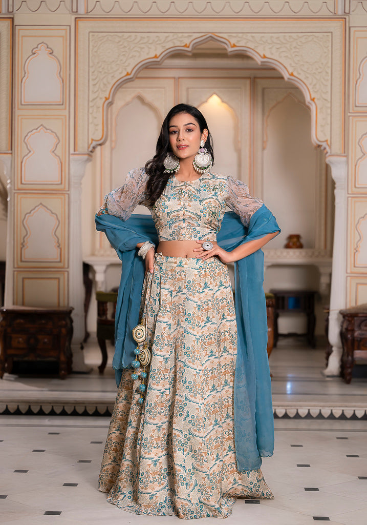 Florentina silk lehenga set-3PCS