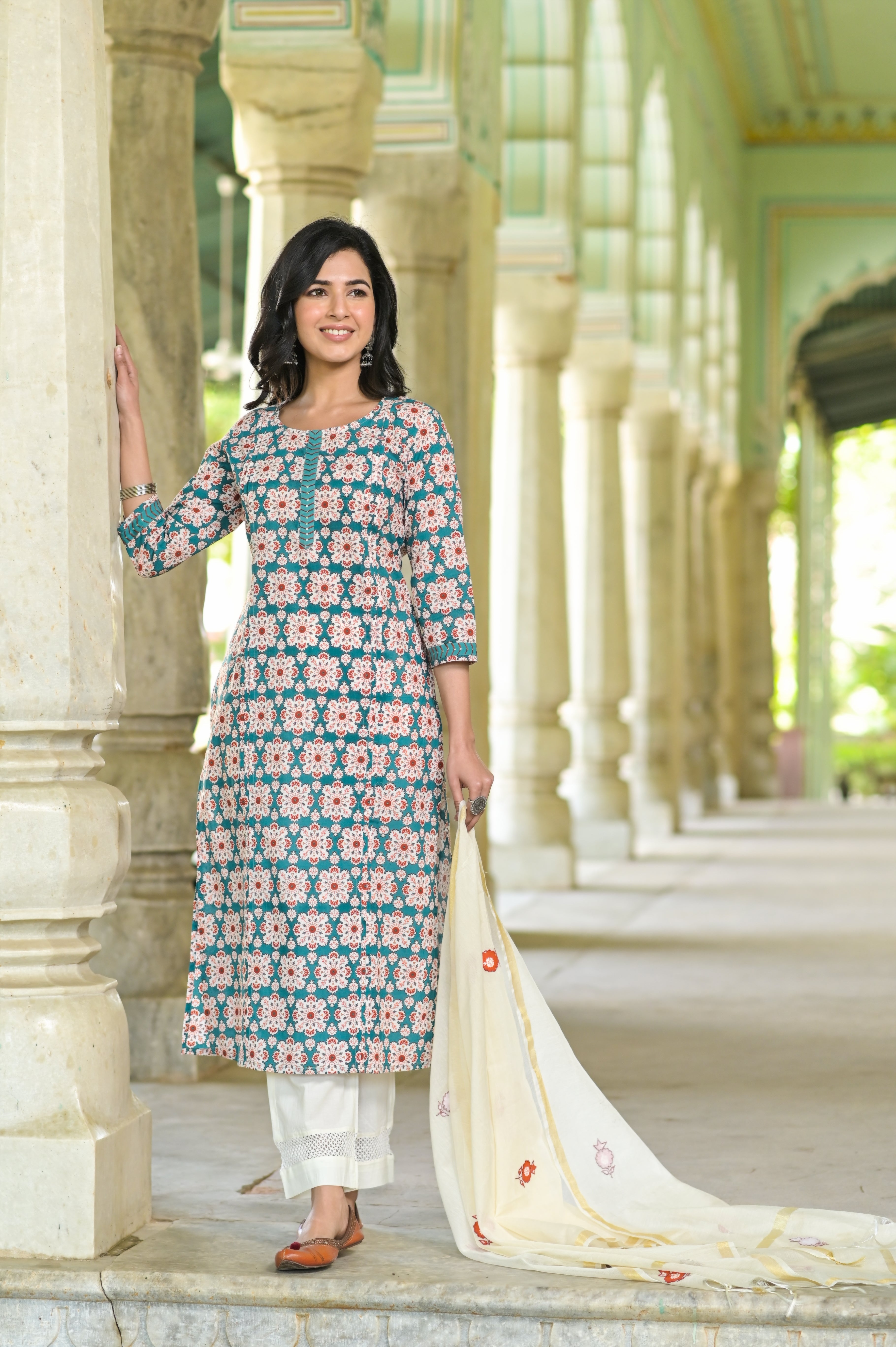 Turkish Jaal Kurta Set-2pcs