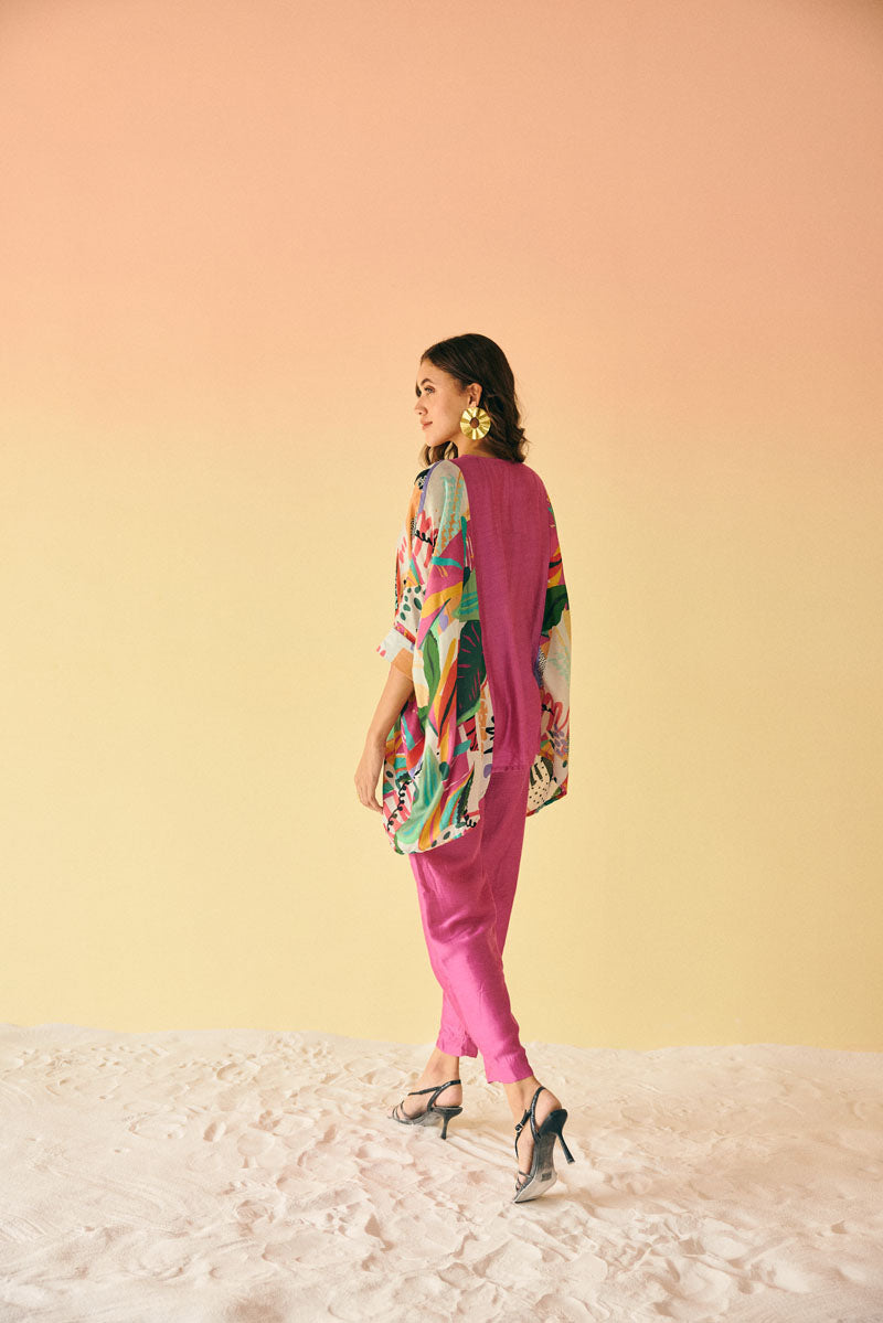 BELTED KAFTAN CO-ORDSET WITH PANTS