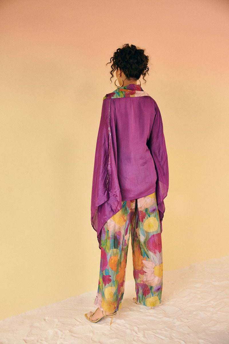 COWL NECK TOP WITH PANTS