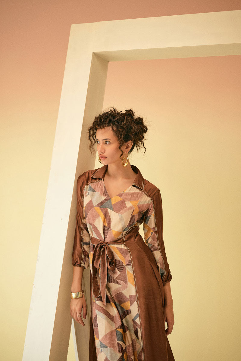 ANKLE LENGTH BELT DRESS