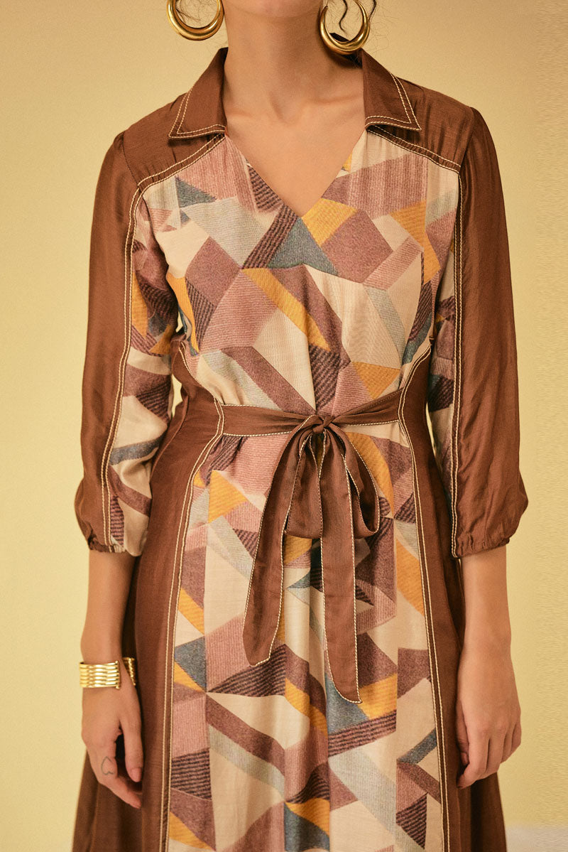 ANKLE LENGTH BELT DRESS