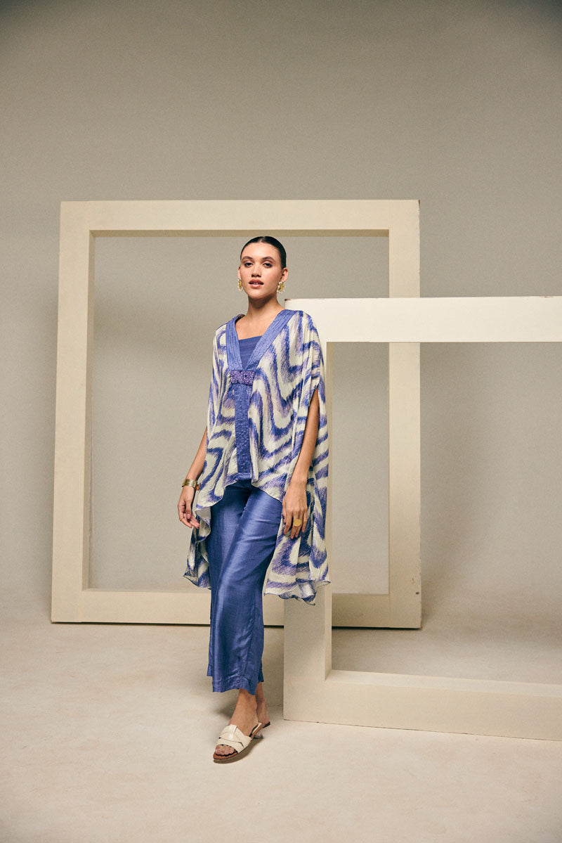 CHEVRON KAFTAN WITH BUSTIER & PANTS