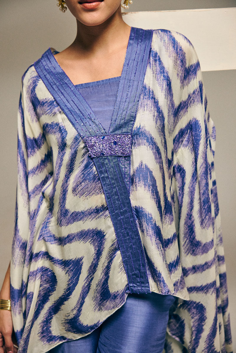 CHEVRON KAFTAN WITH BUSTIER & PANTS