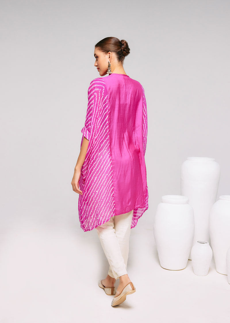 PINK EMBROIDERED BELT KAFTAN (Set of 3)