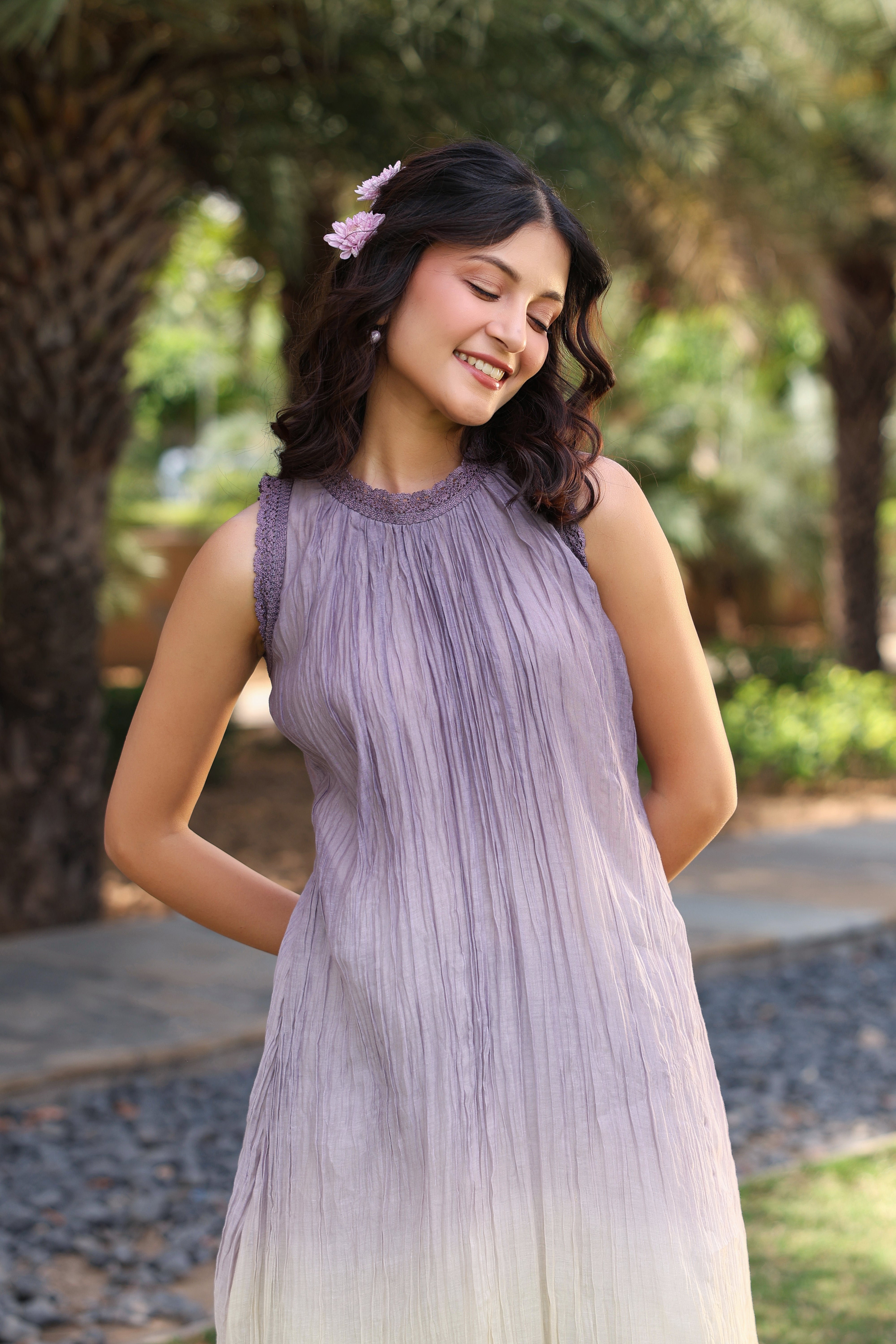 Gul Purple Ombre Long Coord Set