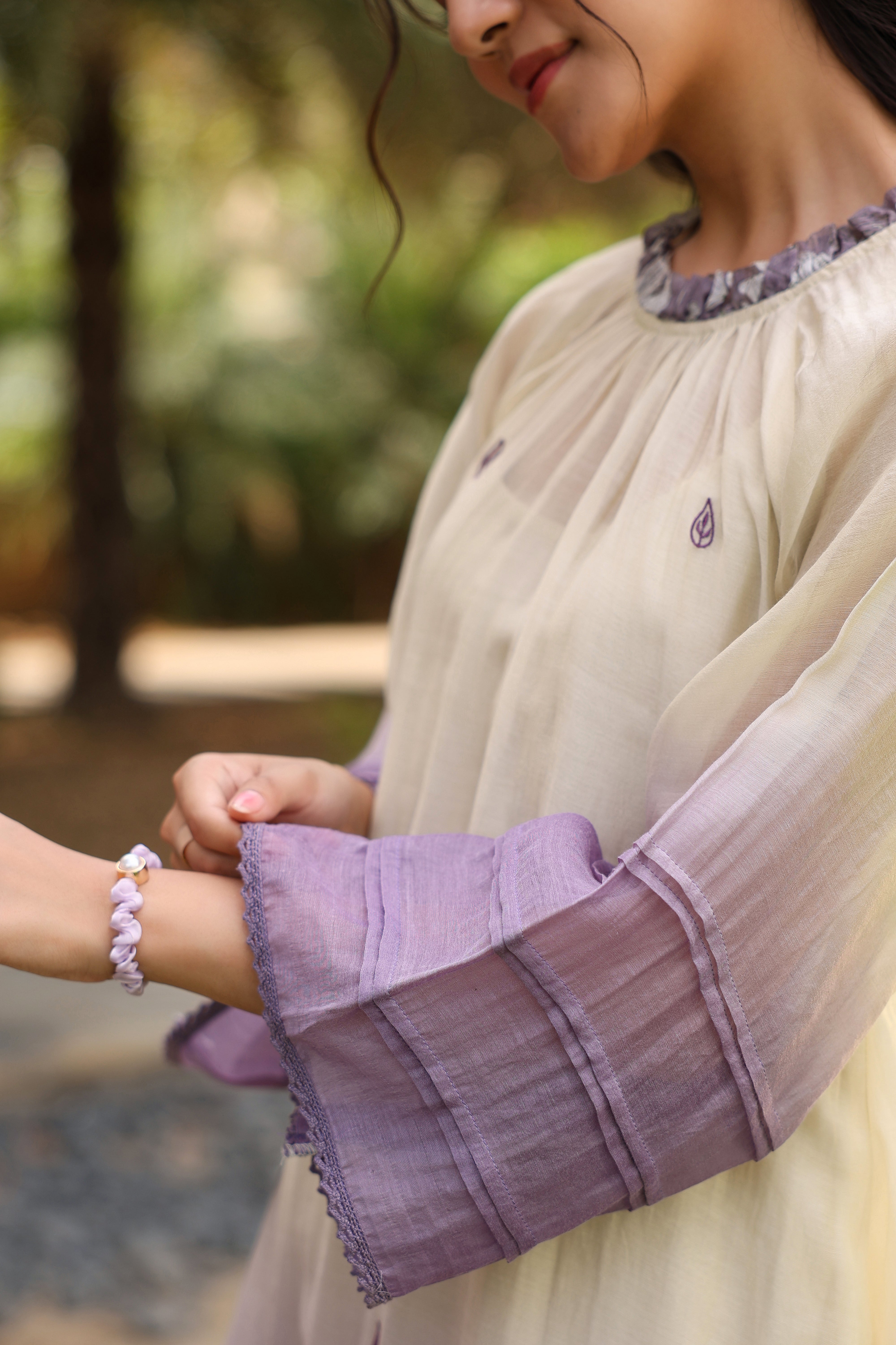 Gul Purple Ombre Frill Dress