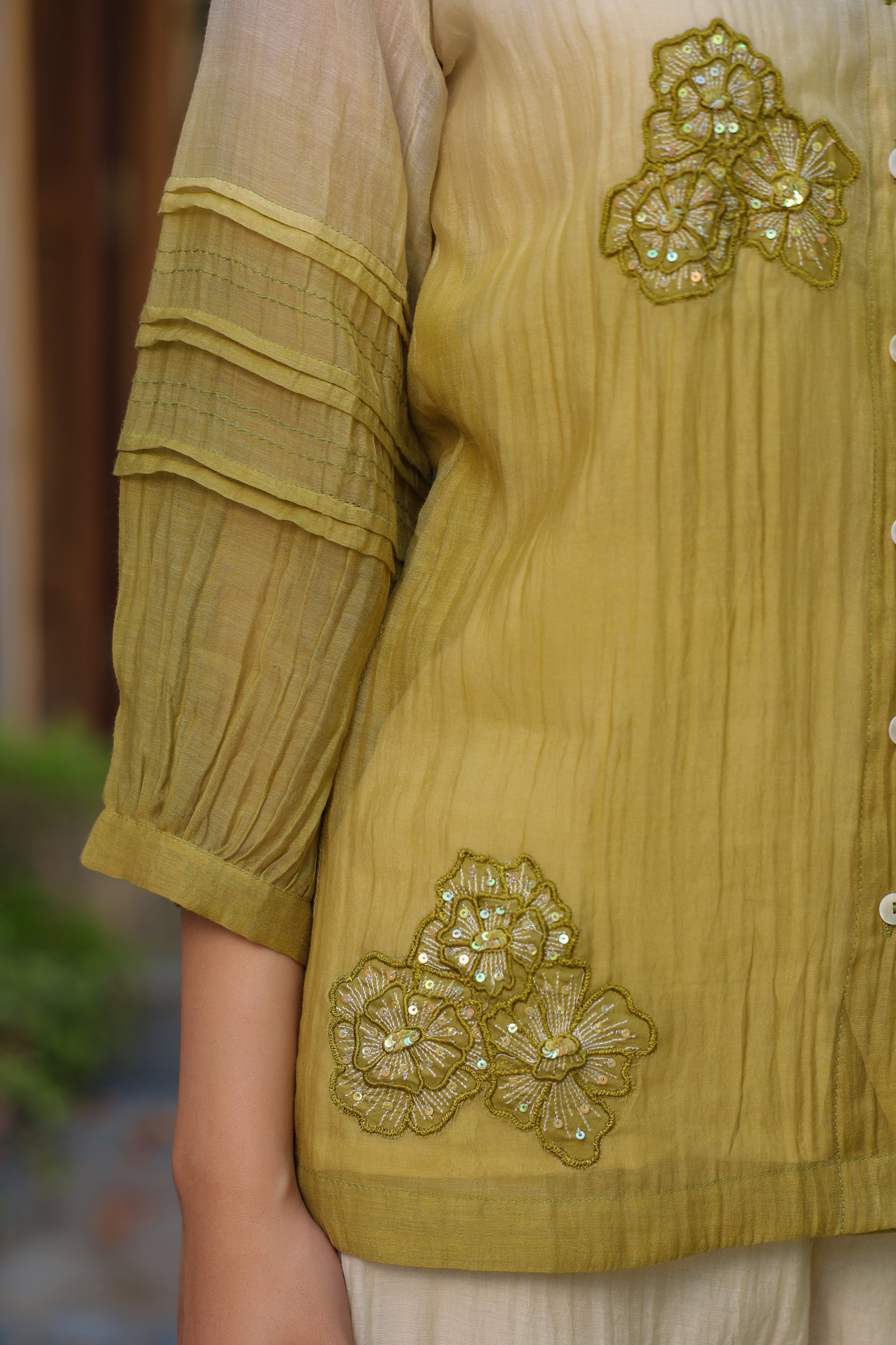Gul Green Ombre Shirt Coord Set