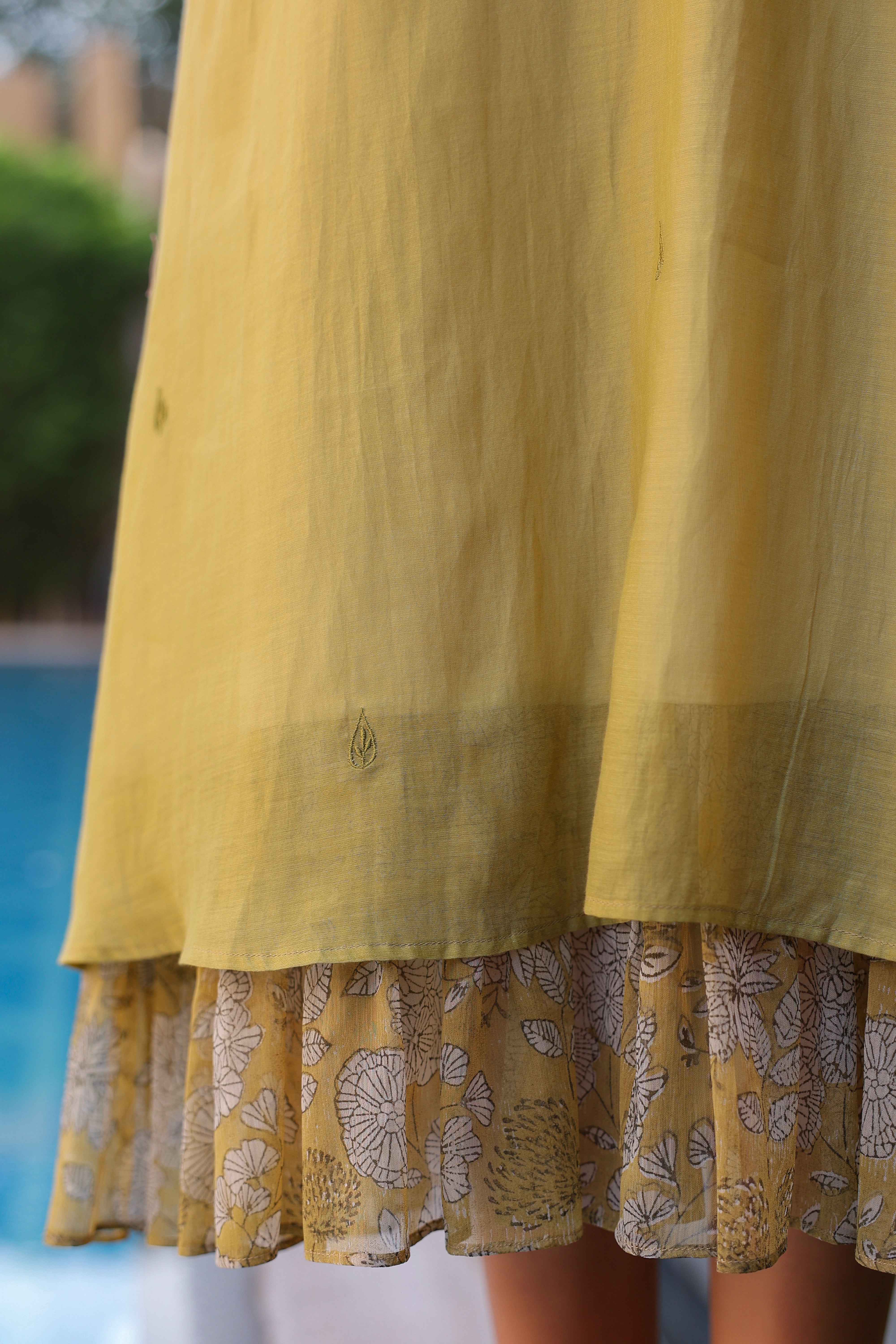 Gul Green Ombre Frill Dress