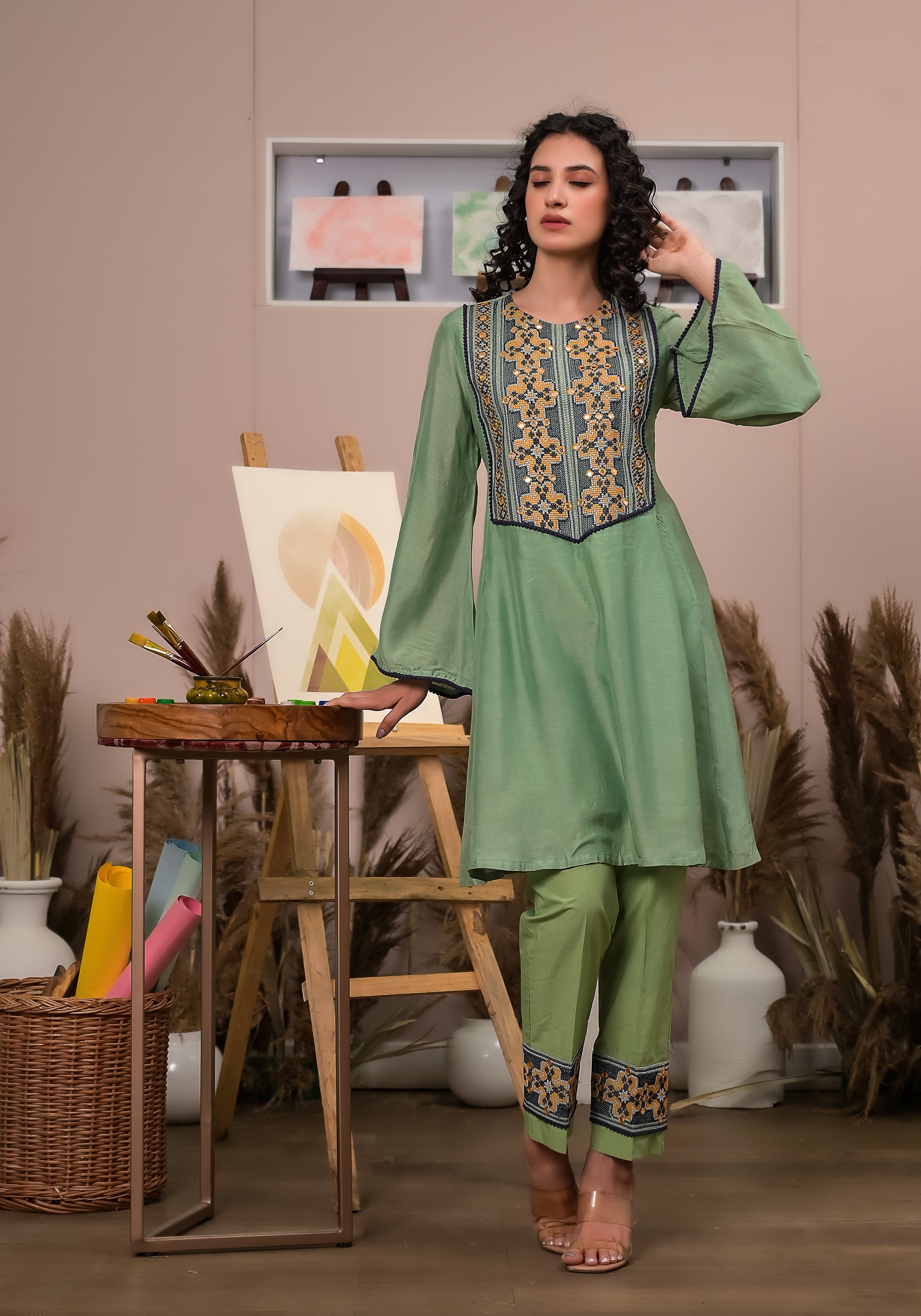 Pista Green Patch Co-Ord (Set of 2)