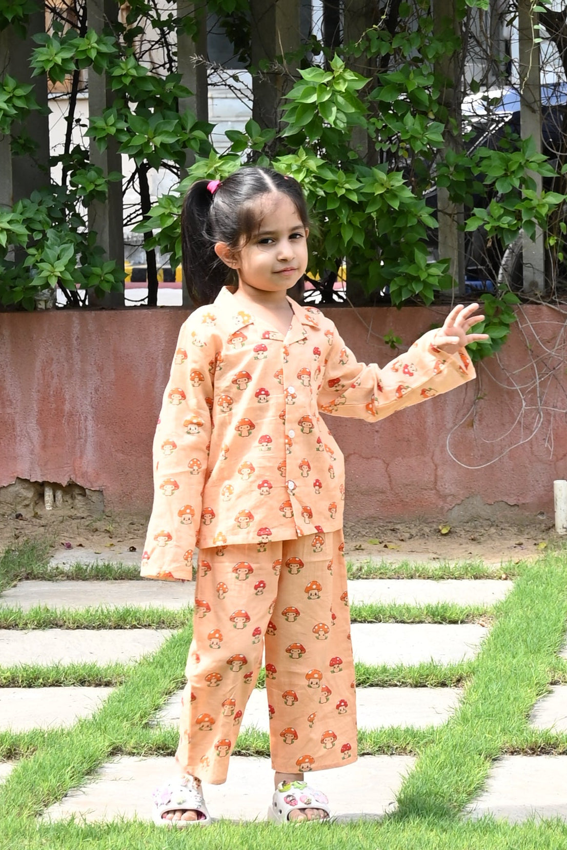 Peach Mushroom Night Suit Set