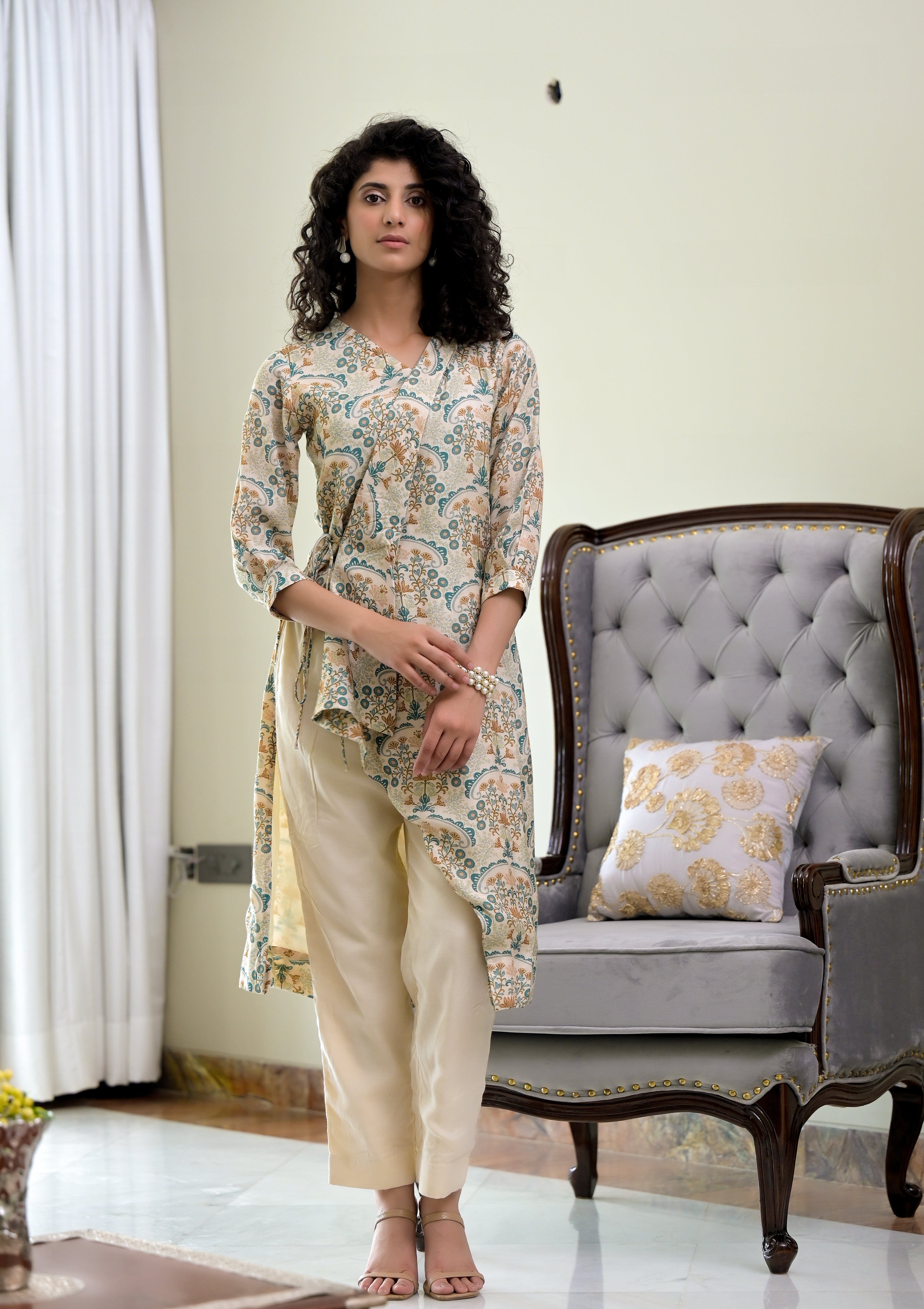 Tie Up Kurta - 2Pcs