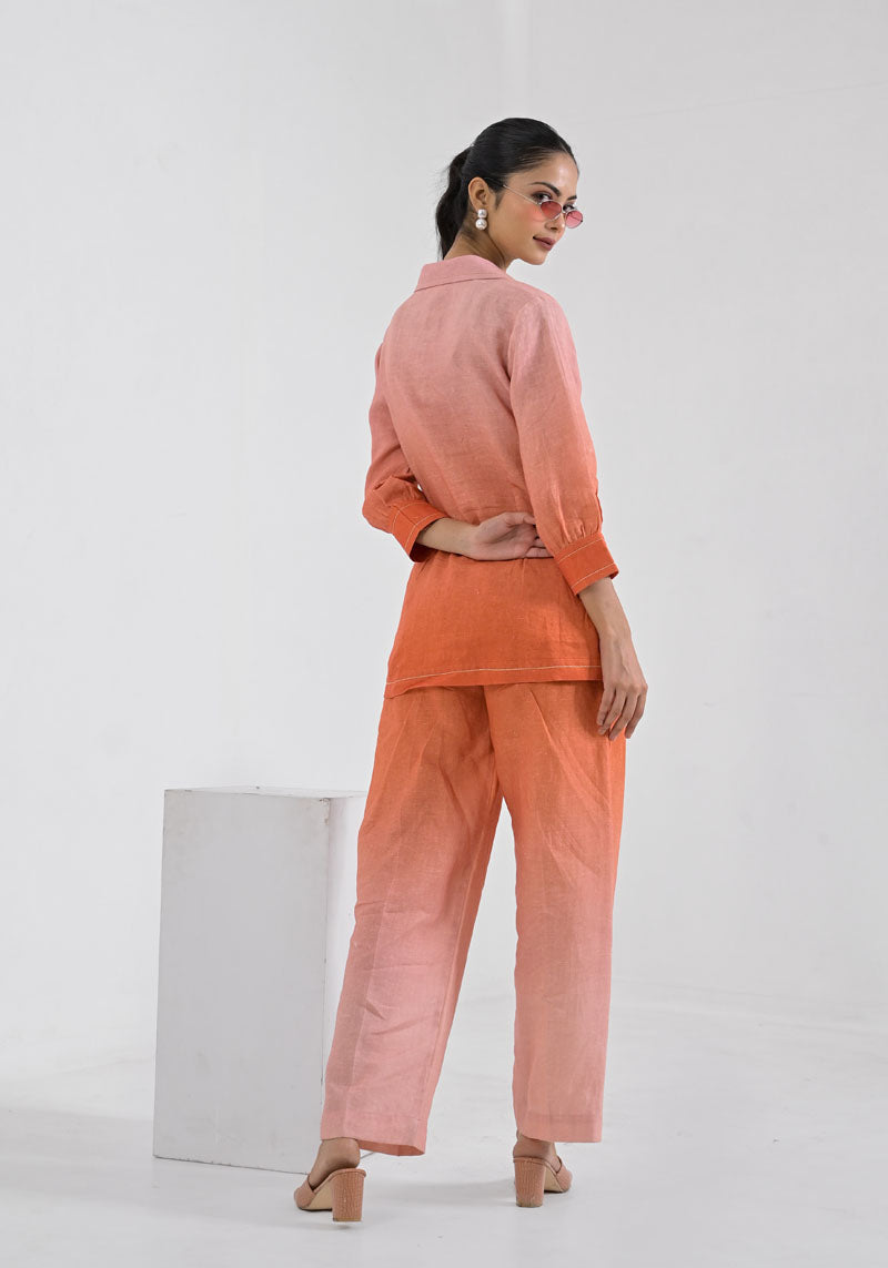 Breeze Orange Ombre Co-ord Set-2pcs
