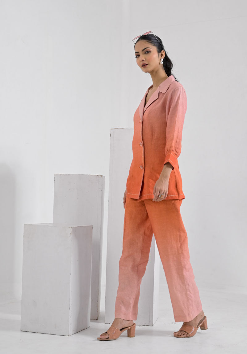 Breeze Orange Ombre Co-ord Set-2pcs