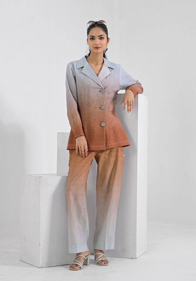 Breeze Brown Ombre Co-ord set-2pcs