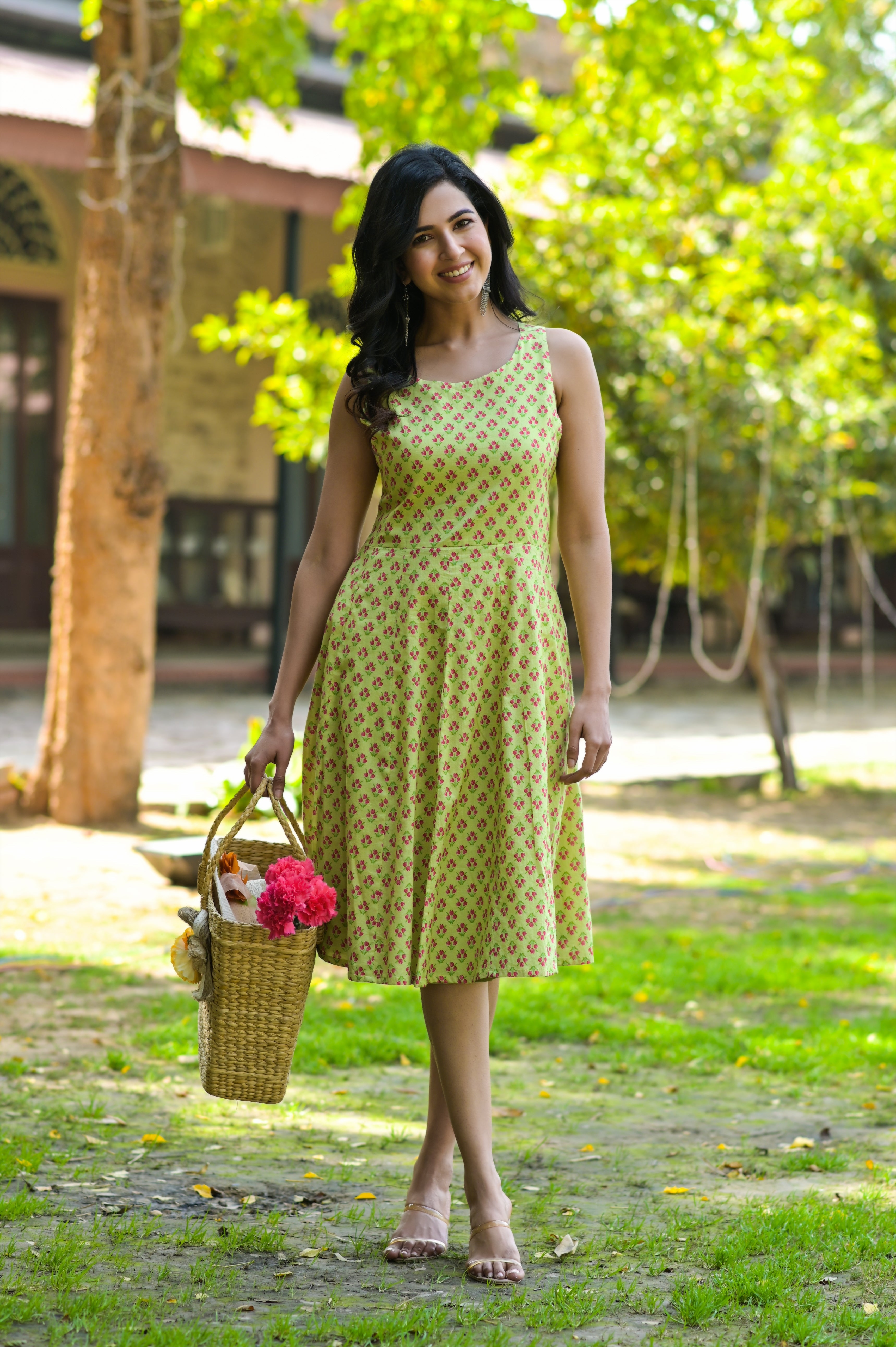Green Buti Dress