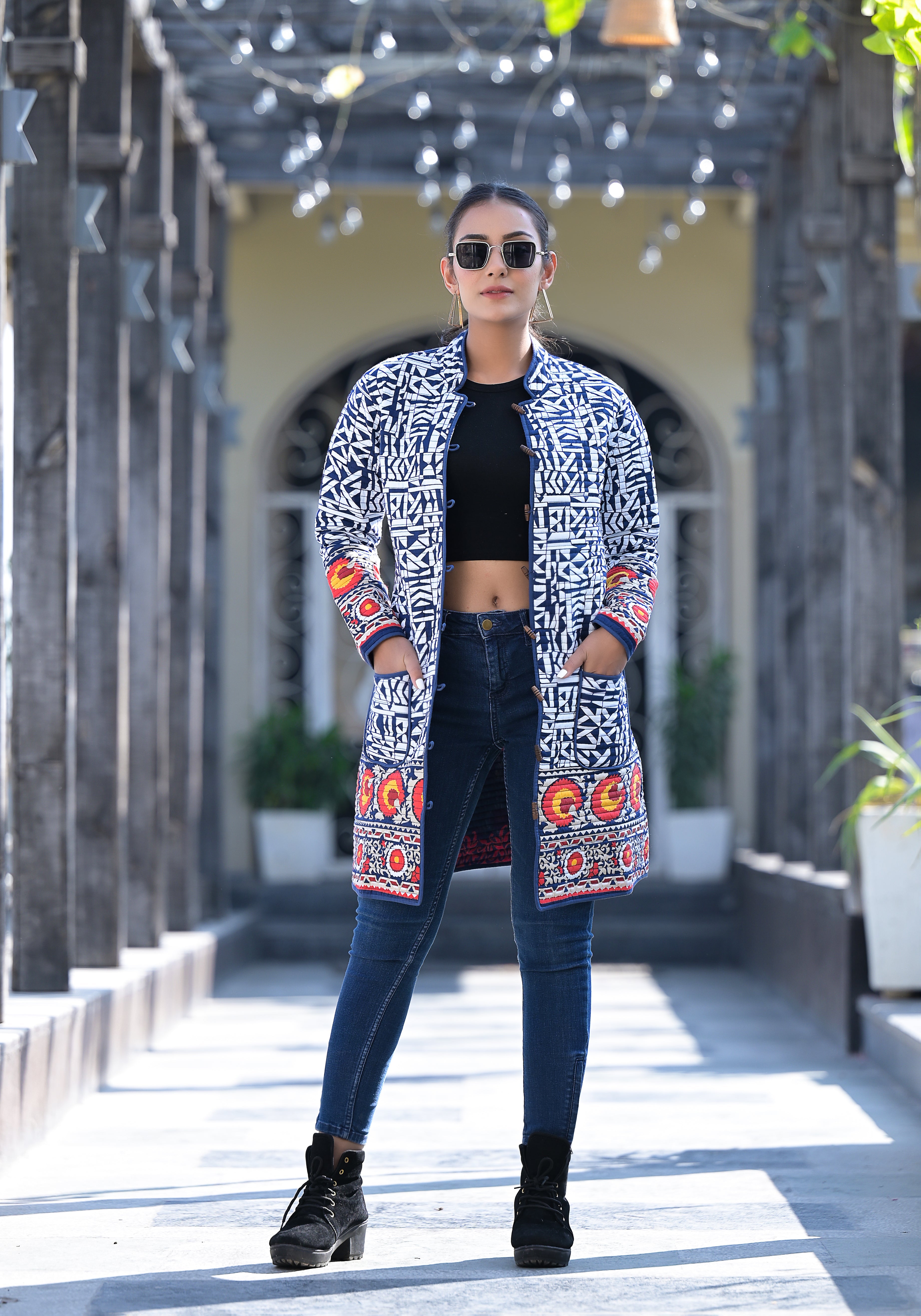Reversible Geometric Jacket