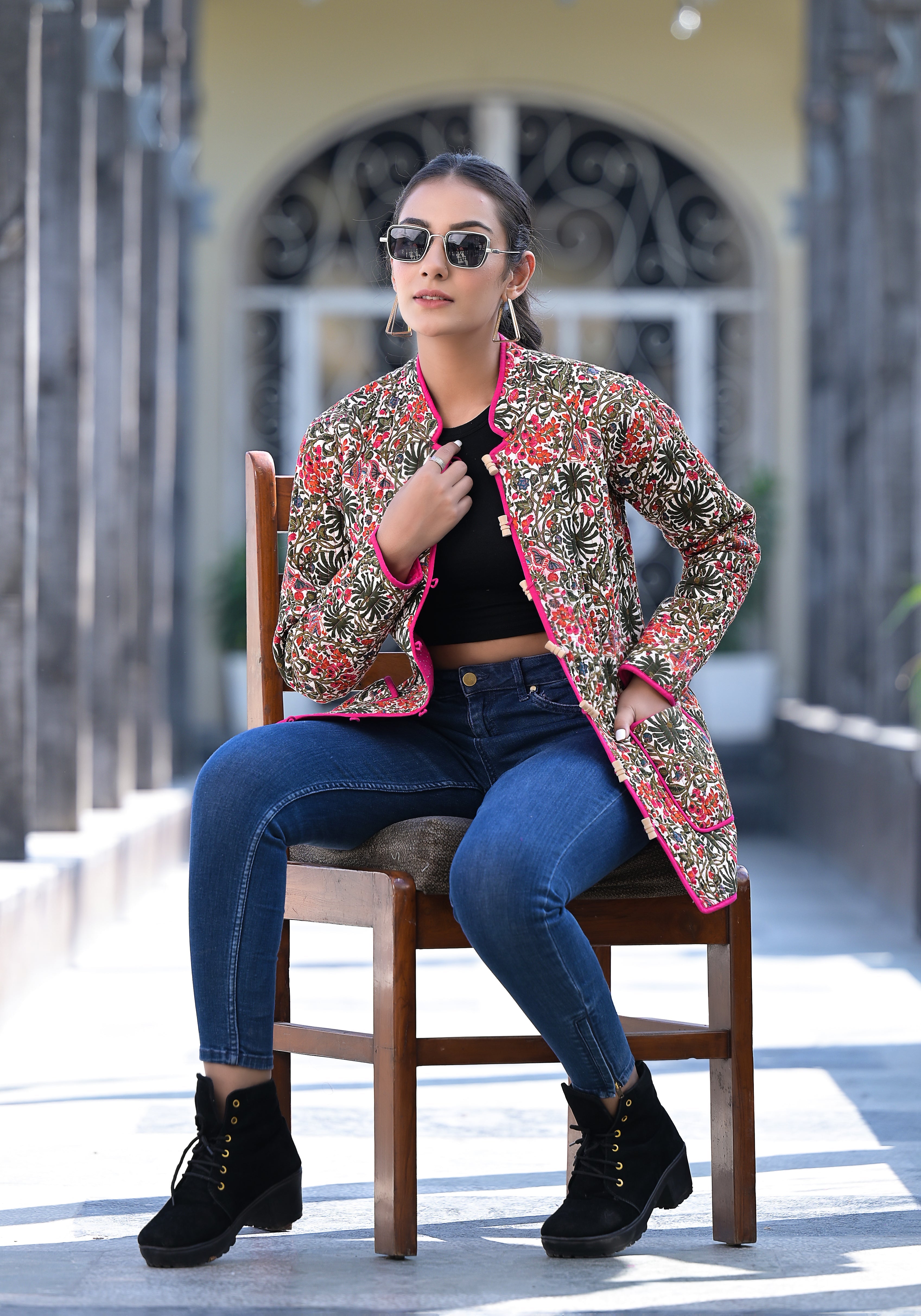 Reversible Busy Garden Jacket