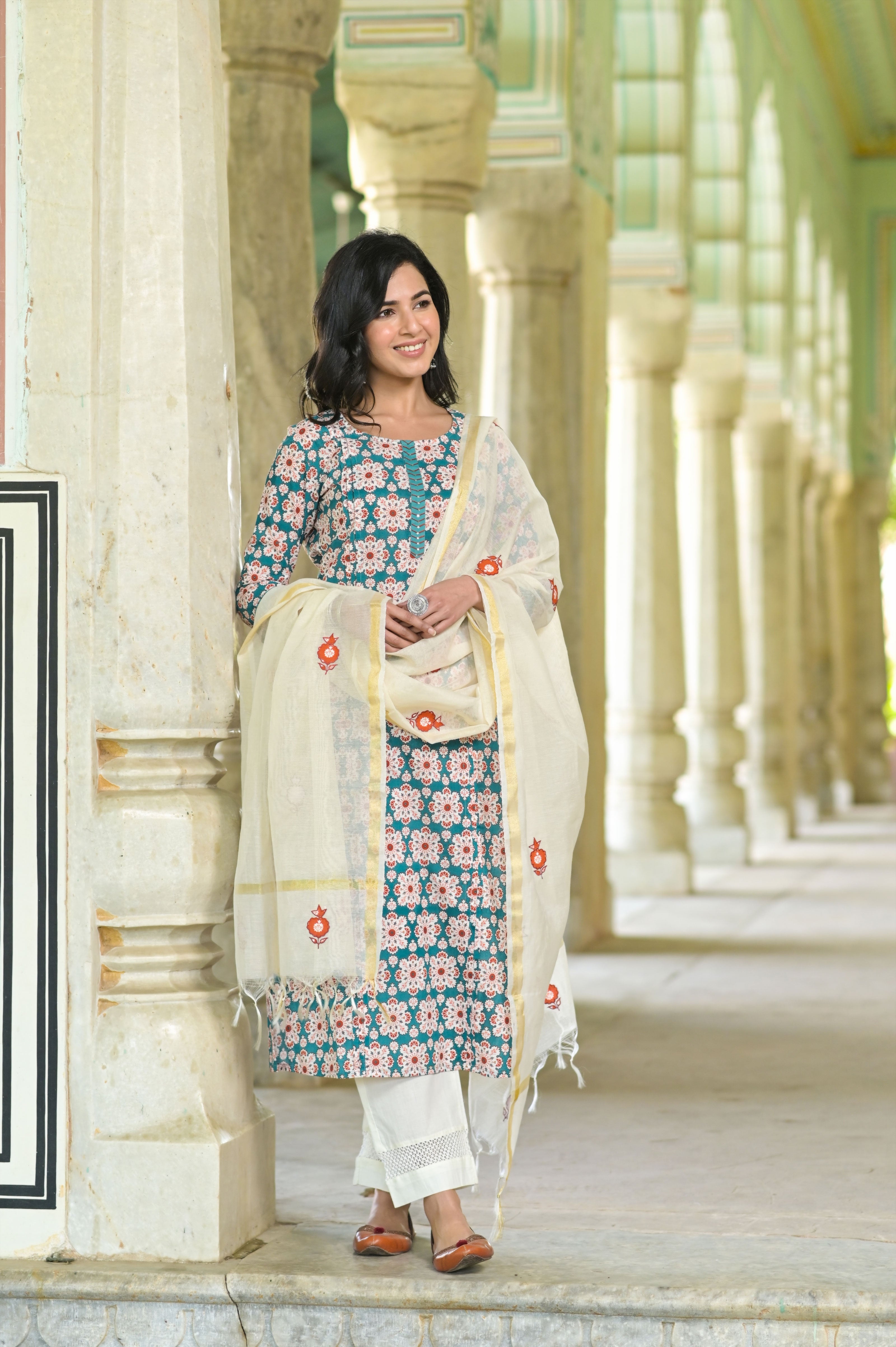 Turkish jaal kurta set -3pcs