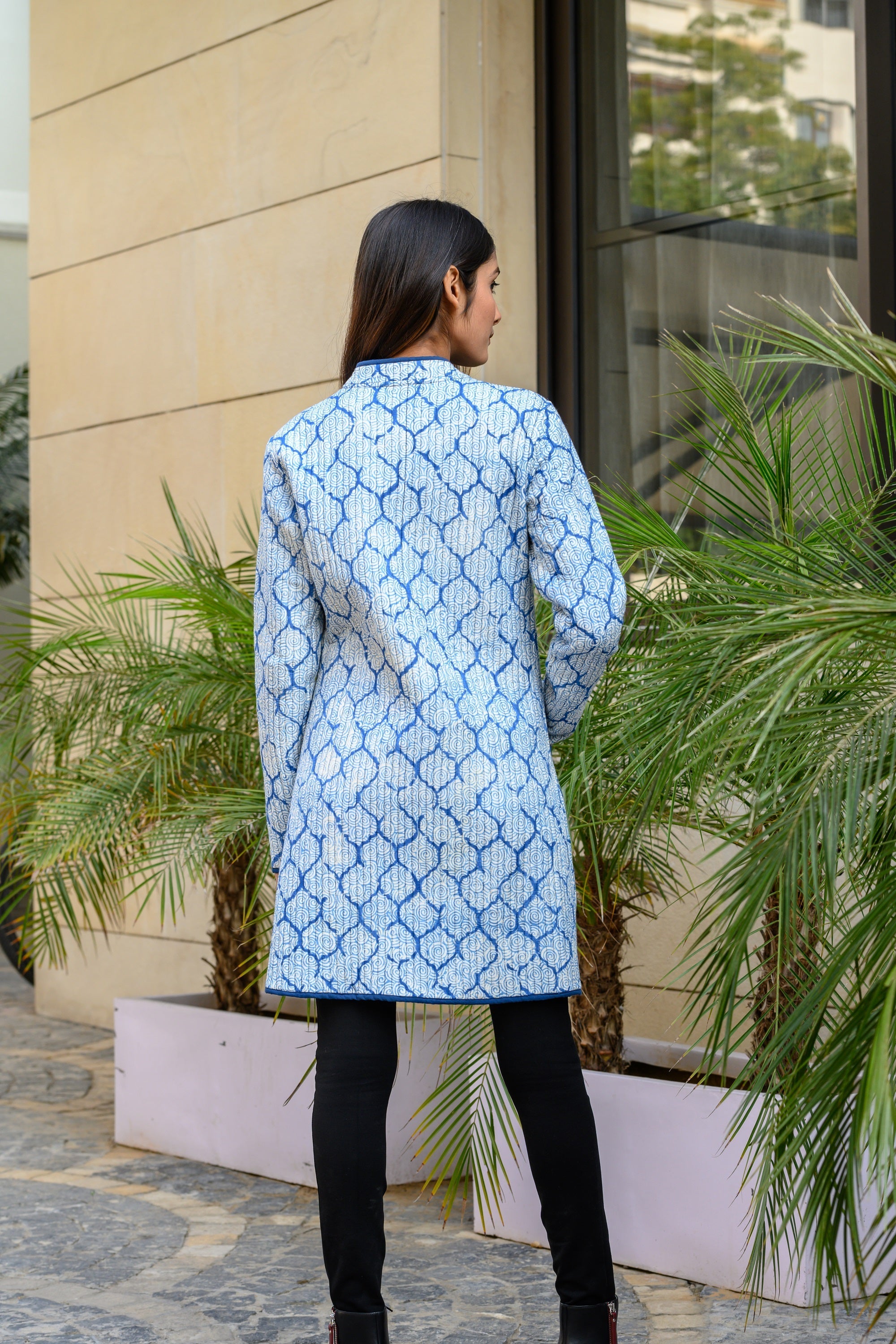 Reversible Block Half Jacket