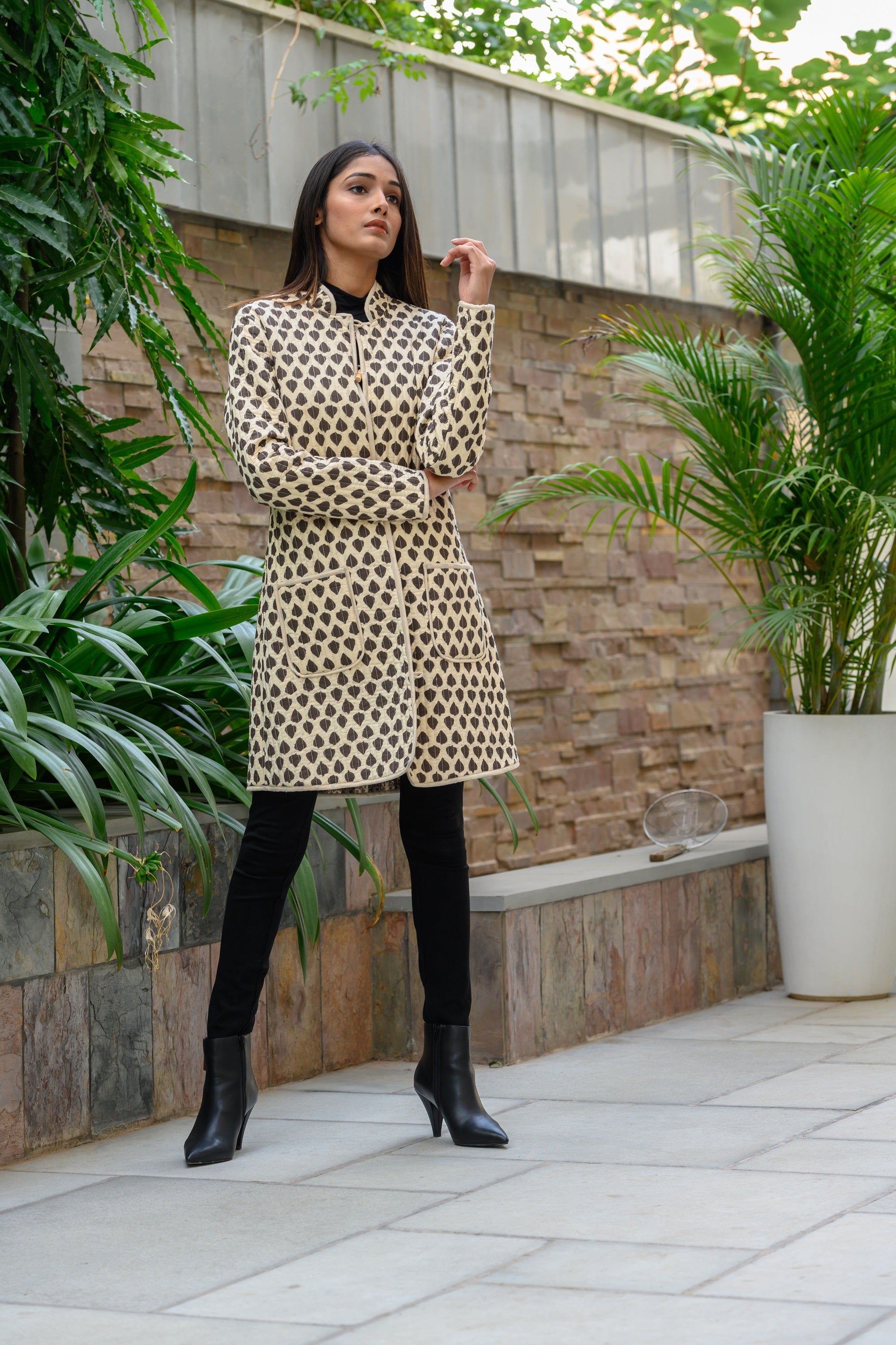 Reversible Grey Paan Jacket