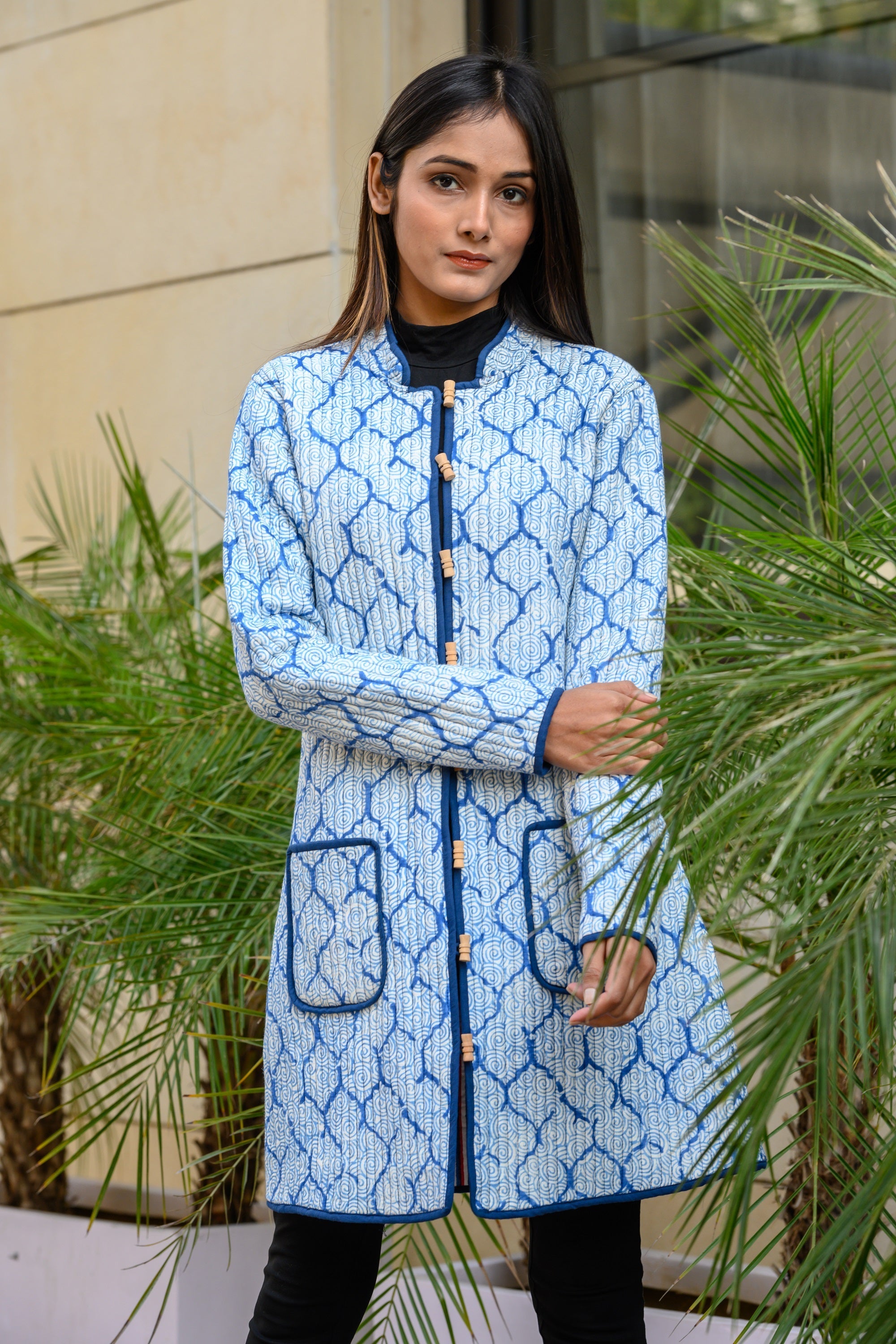 Reversible Block Half Jacket