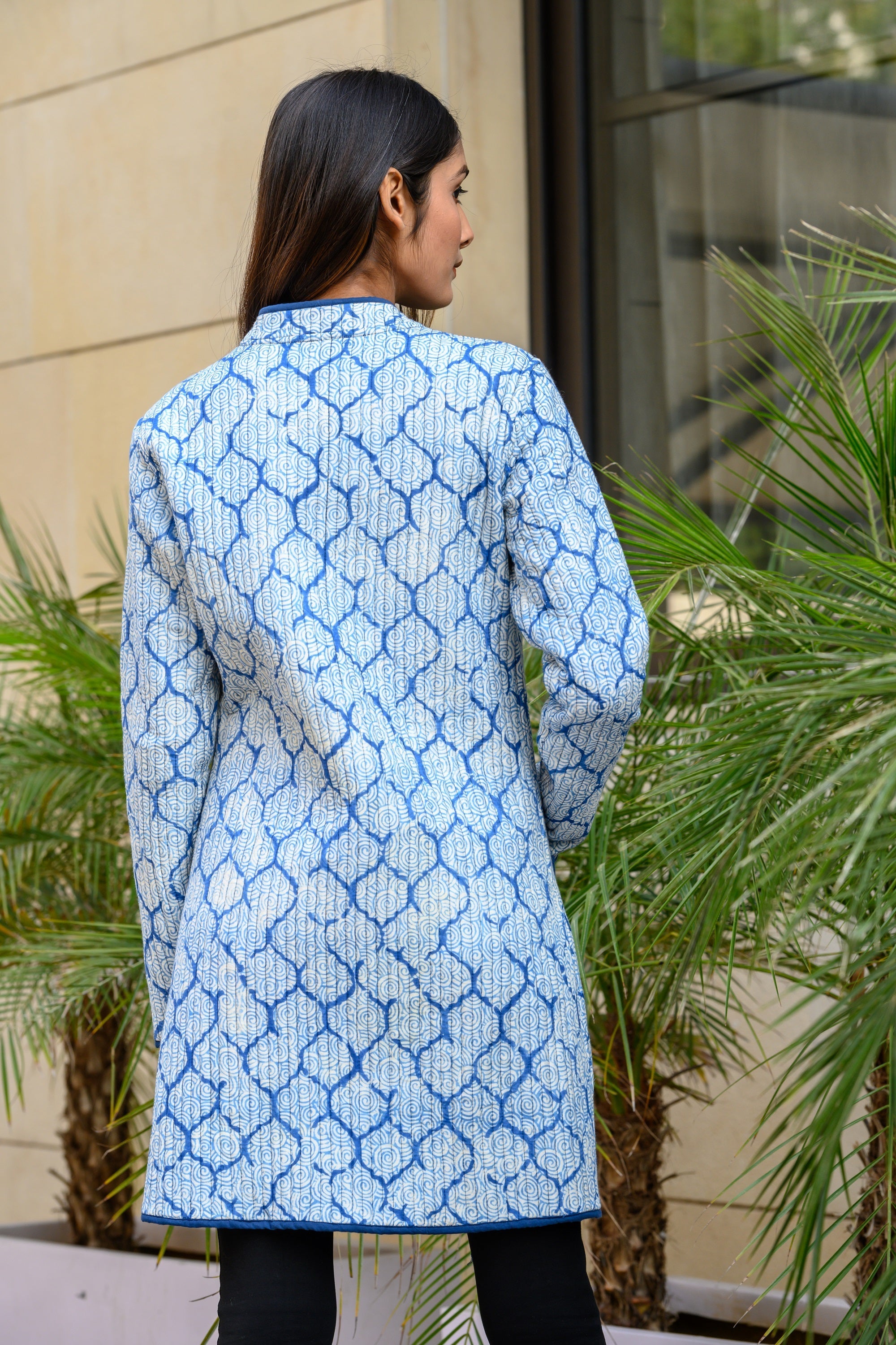 Reversible Block Half Jacket