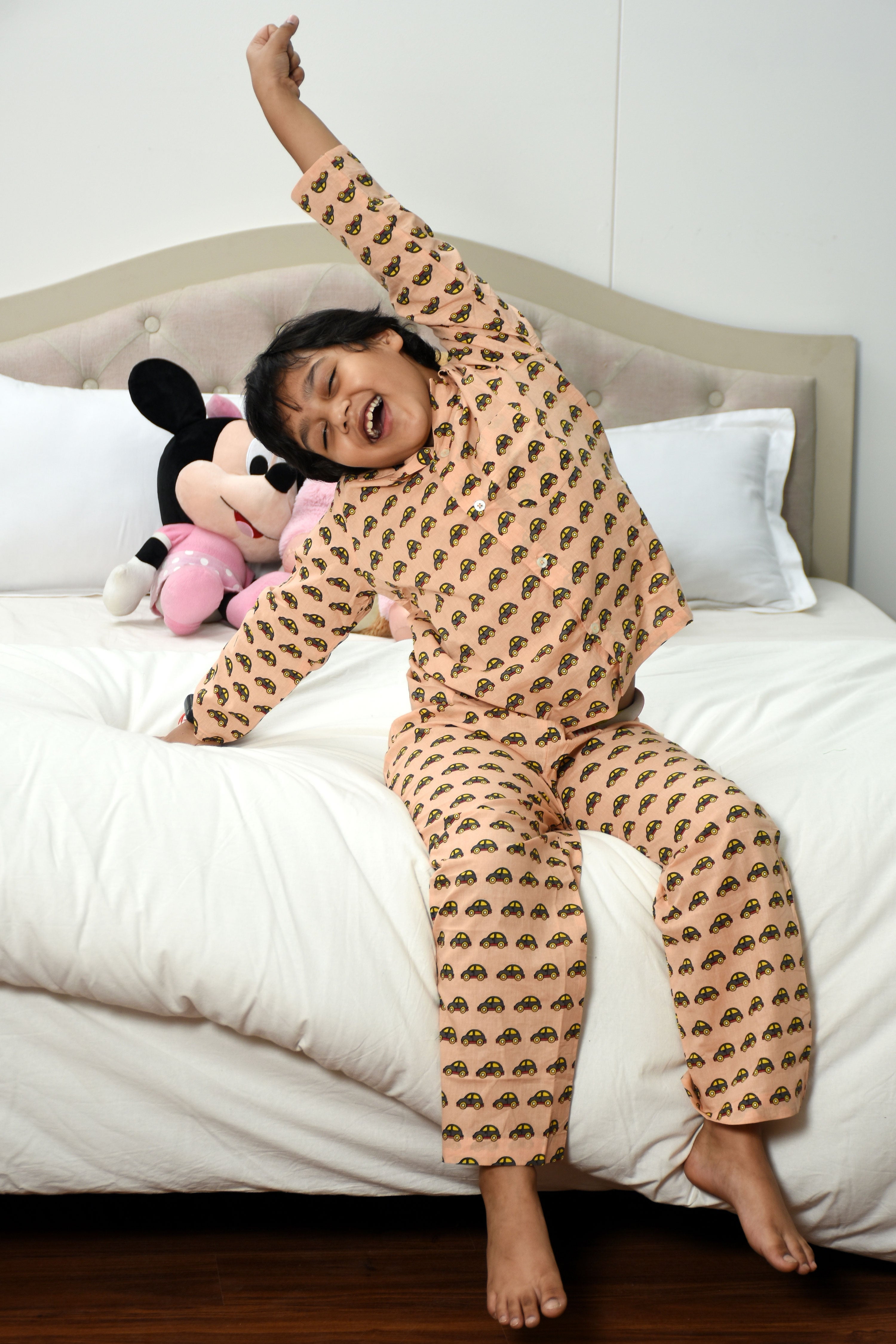 Peach Car Night suit