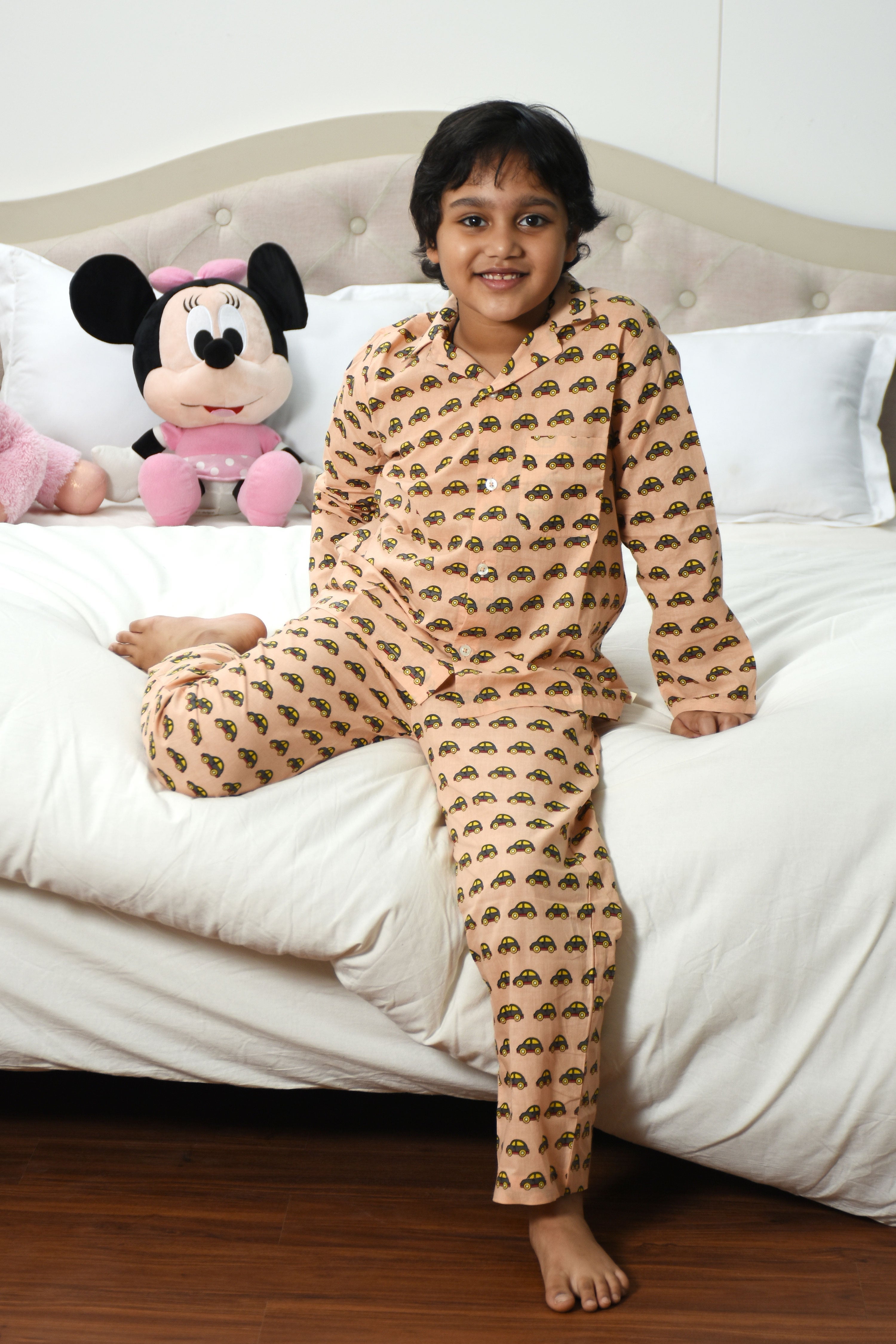Peach Car Night suit