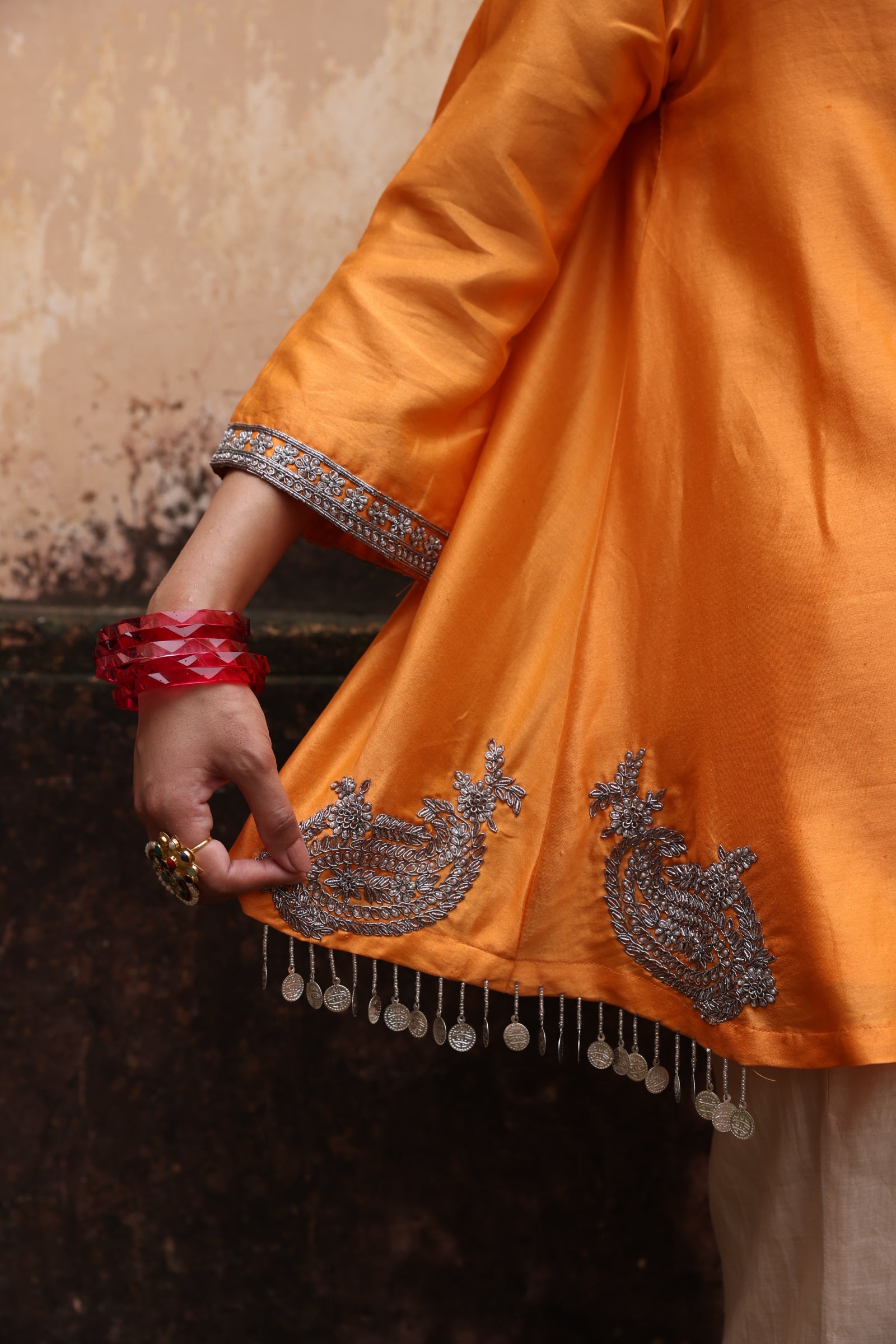 Yellow Zardozi Coord Set
