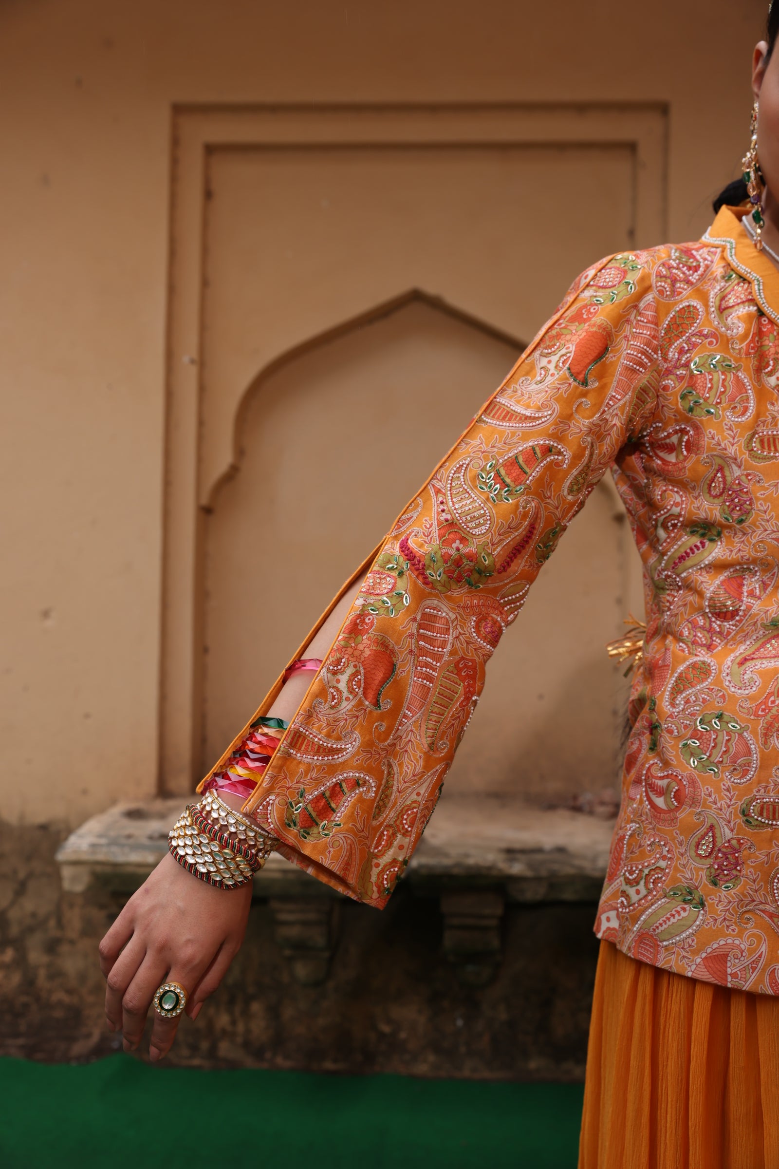 Paisley Blazer with Skirt