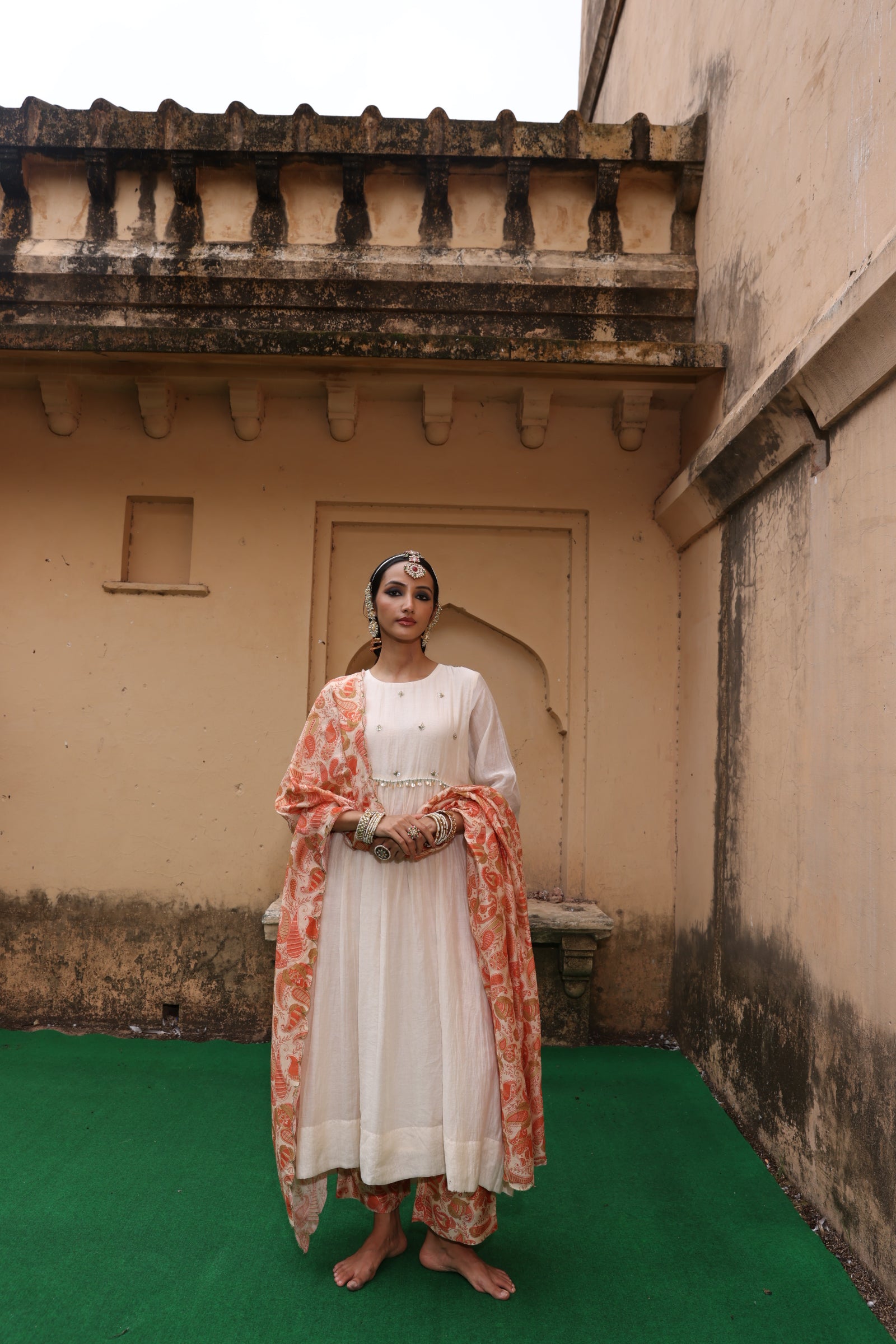 Mul Chanderi Paisley Set
