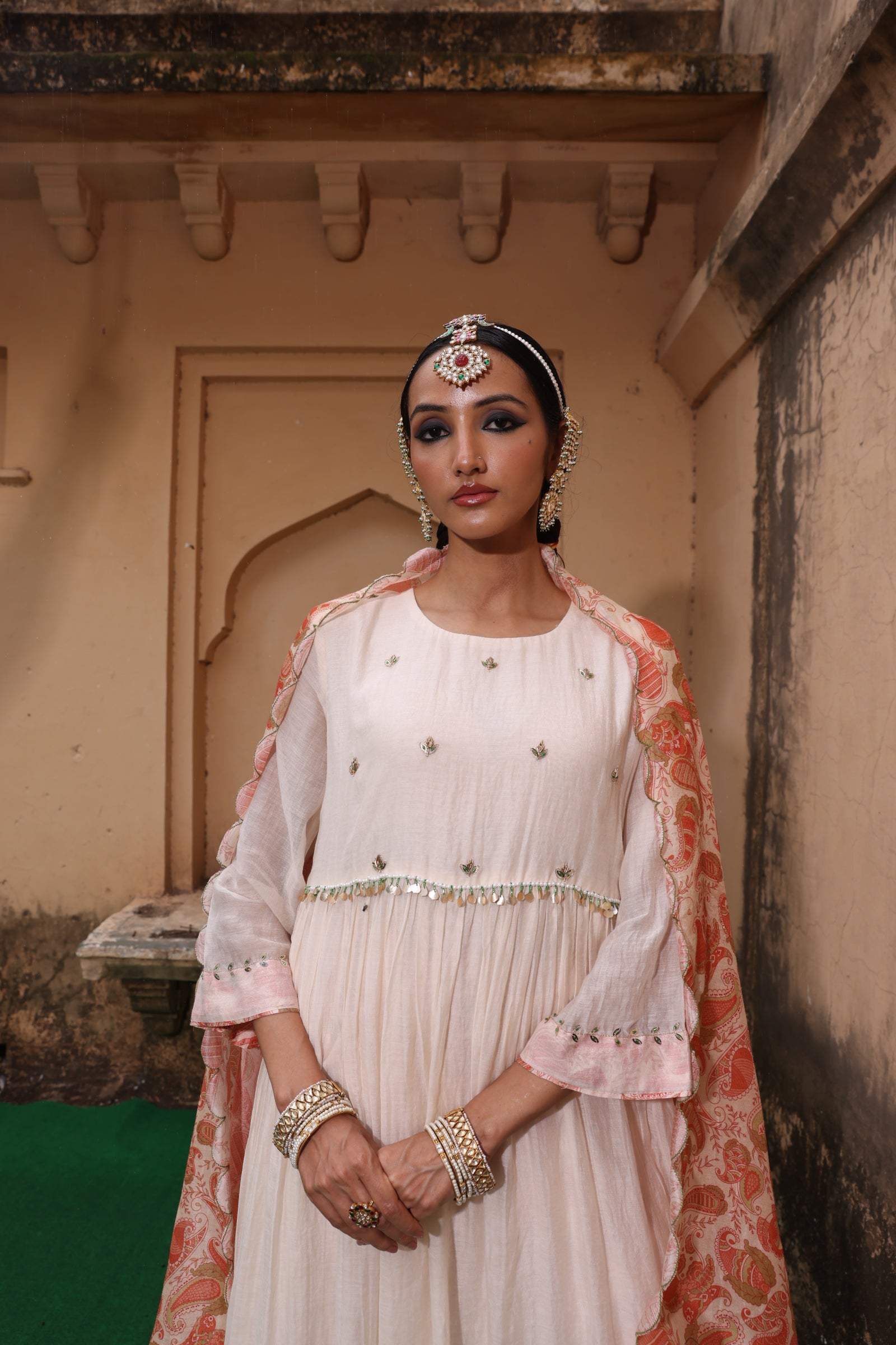 Mul Chanderi Paisley Set