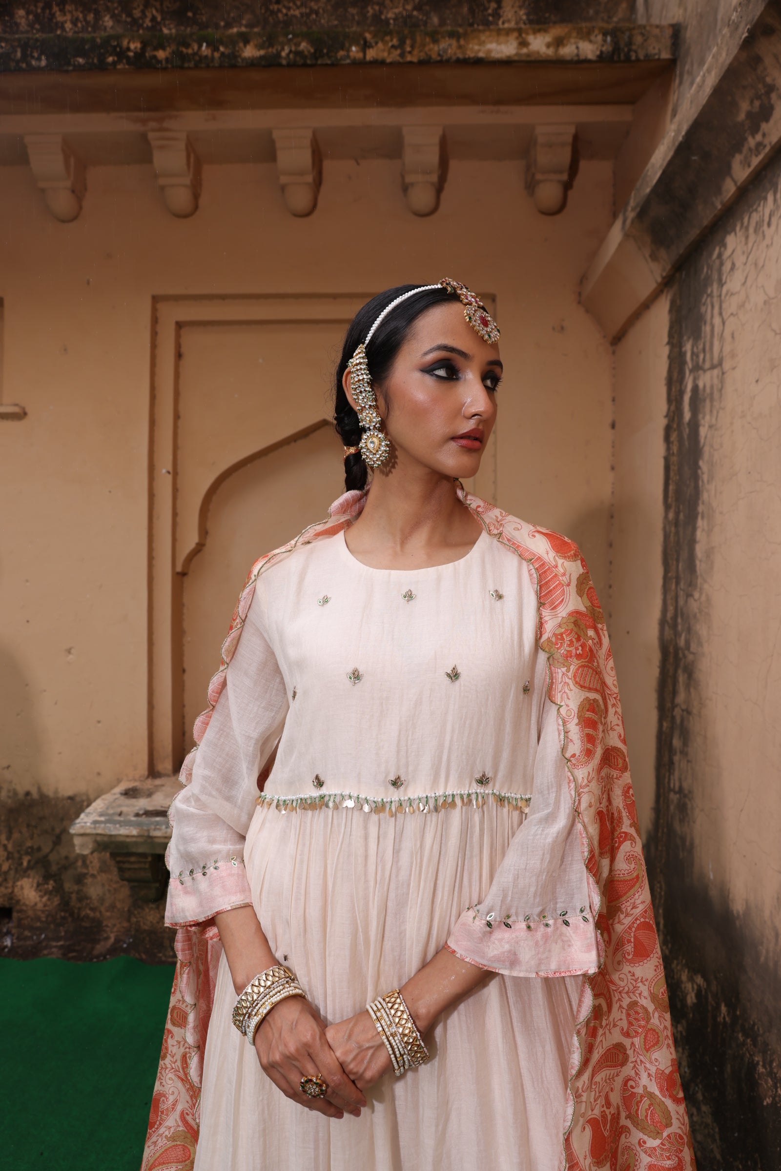 Mul Chanderi Paisley Set