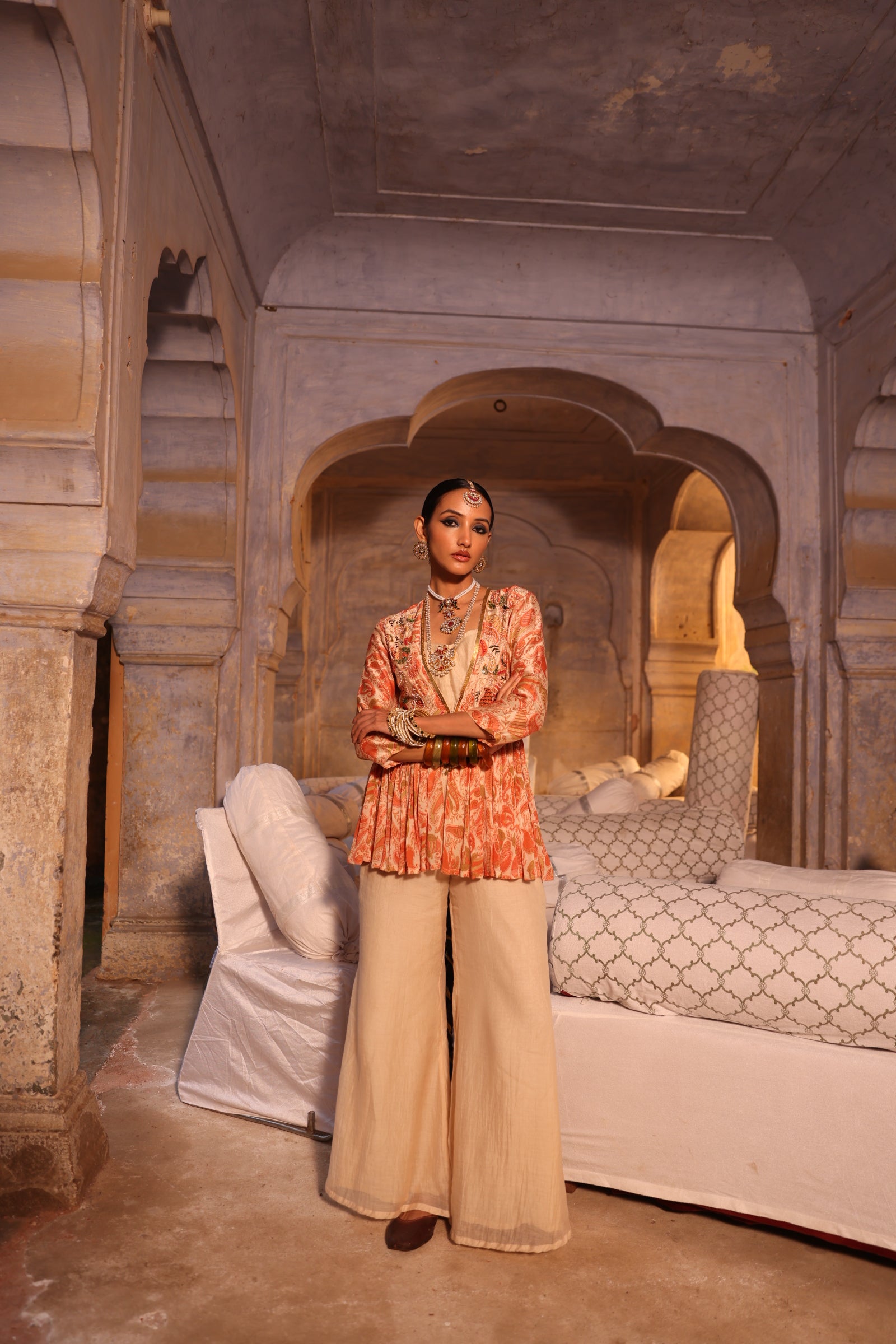 Peplum Paisley Coord Set