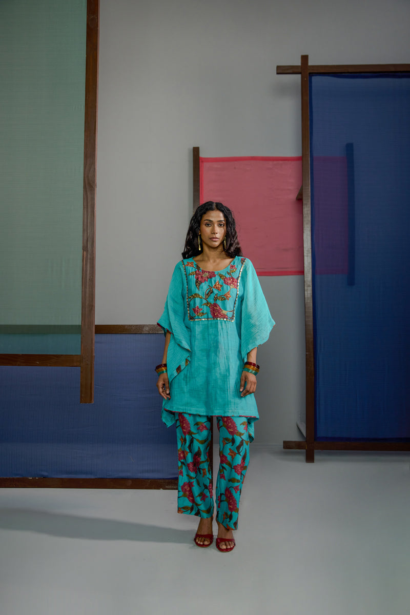 Afsana Yoke Kaftan Co-Ord Set