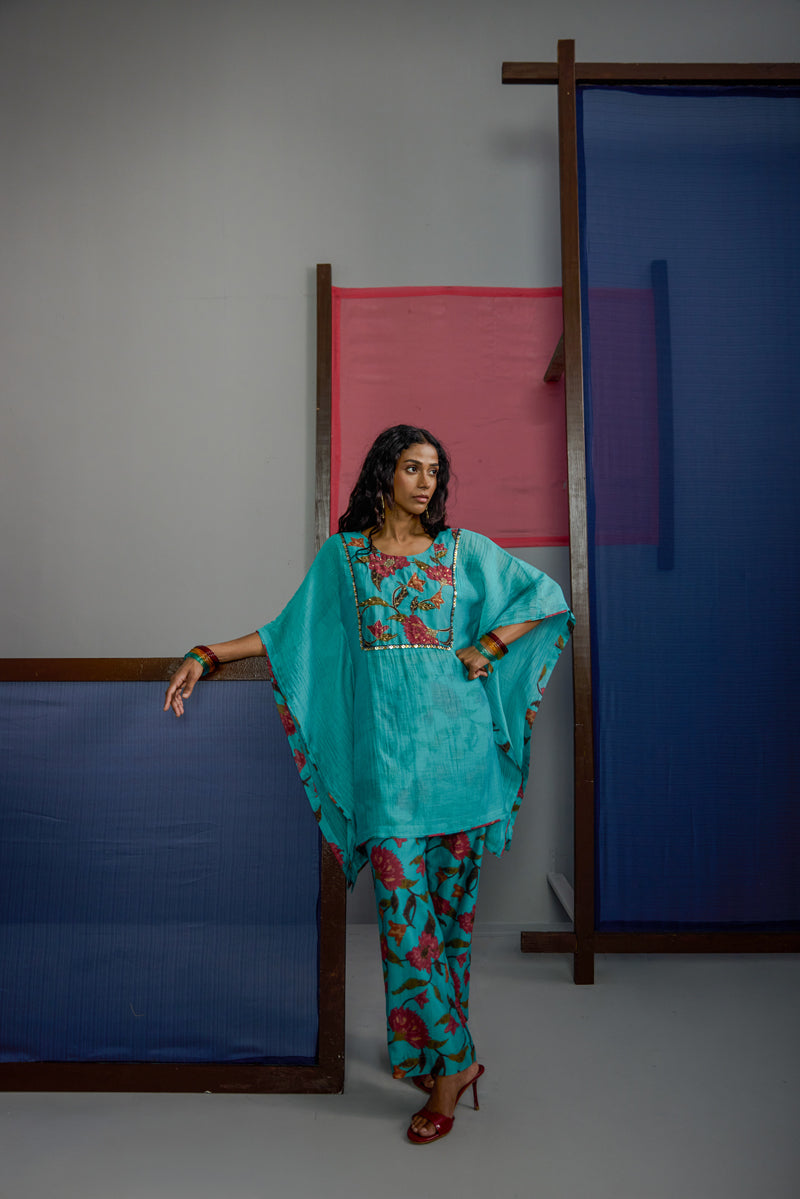 Afsana Yoke Kaftan Co-Ord Set