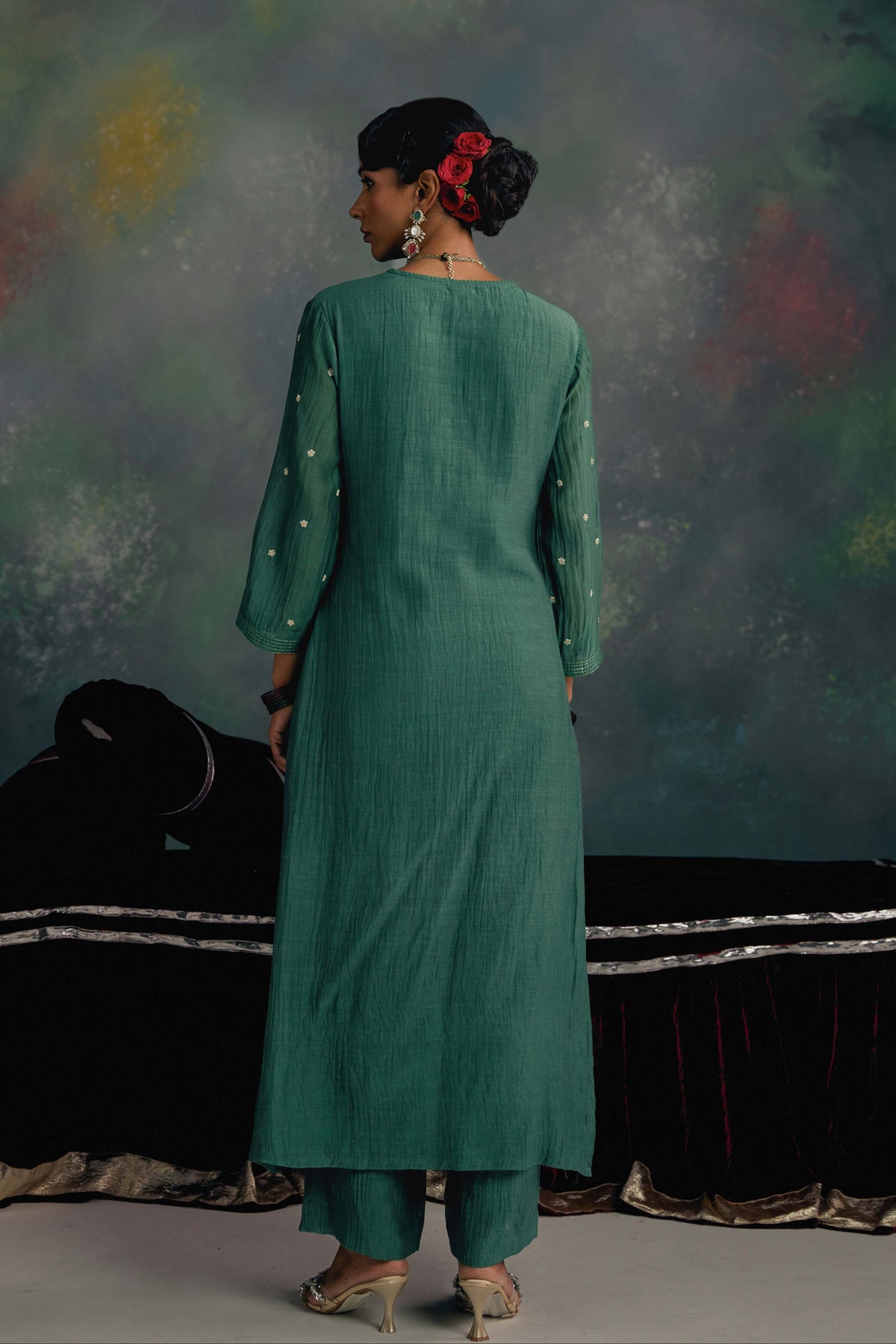Aks Emerald Green Kurta Set