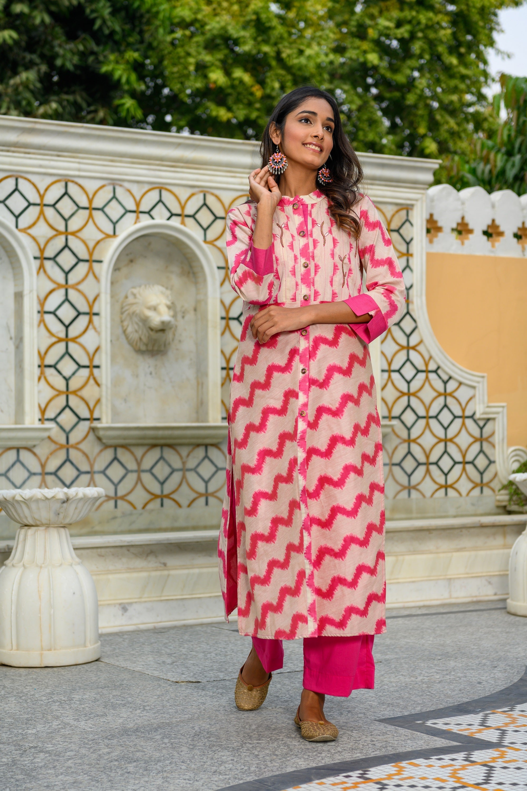 Wavy Chanderi Kurta