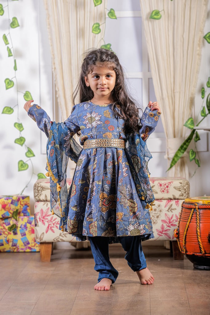 Azure Florence Kids Anarkali-3pcs
