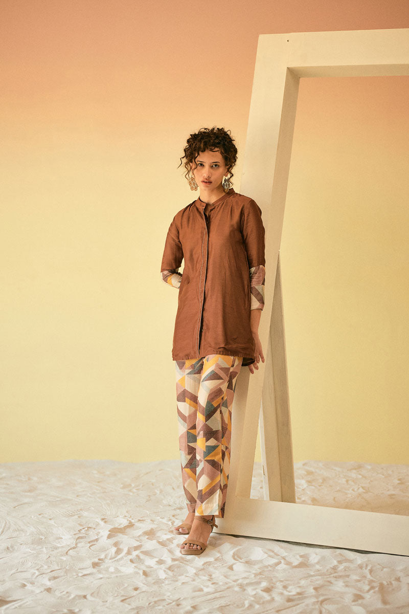 SOILD SHIRT SET WITH PANTS