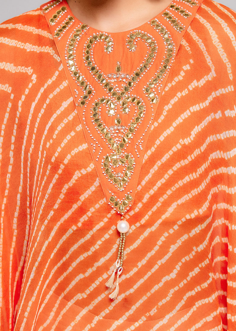 RUST ORANGE KAFTAN (Set of 3)