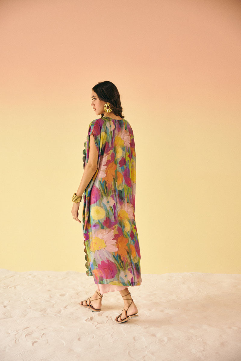 DHOTI GOWN WITH EMBELLISHED CAPE